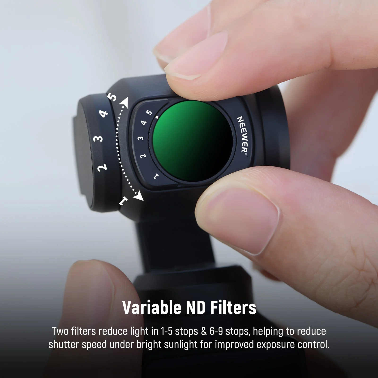 NEEWER 4 Pack Magnetic Variable ND Filter Set for DJI OSMO Pocket 3 / Pocket 4 - Image 3