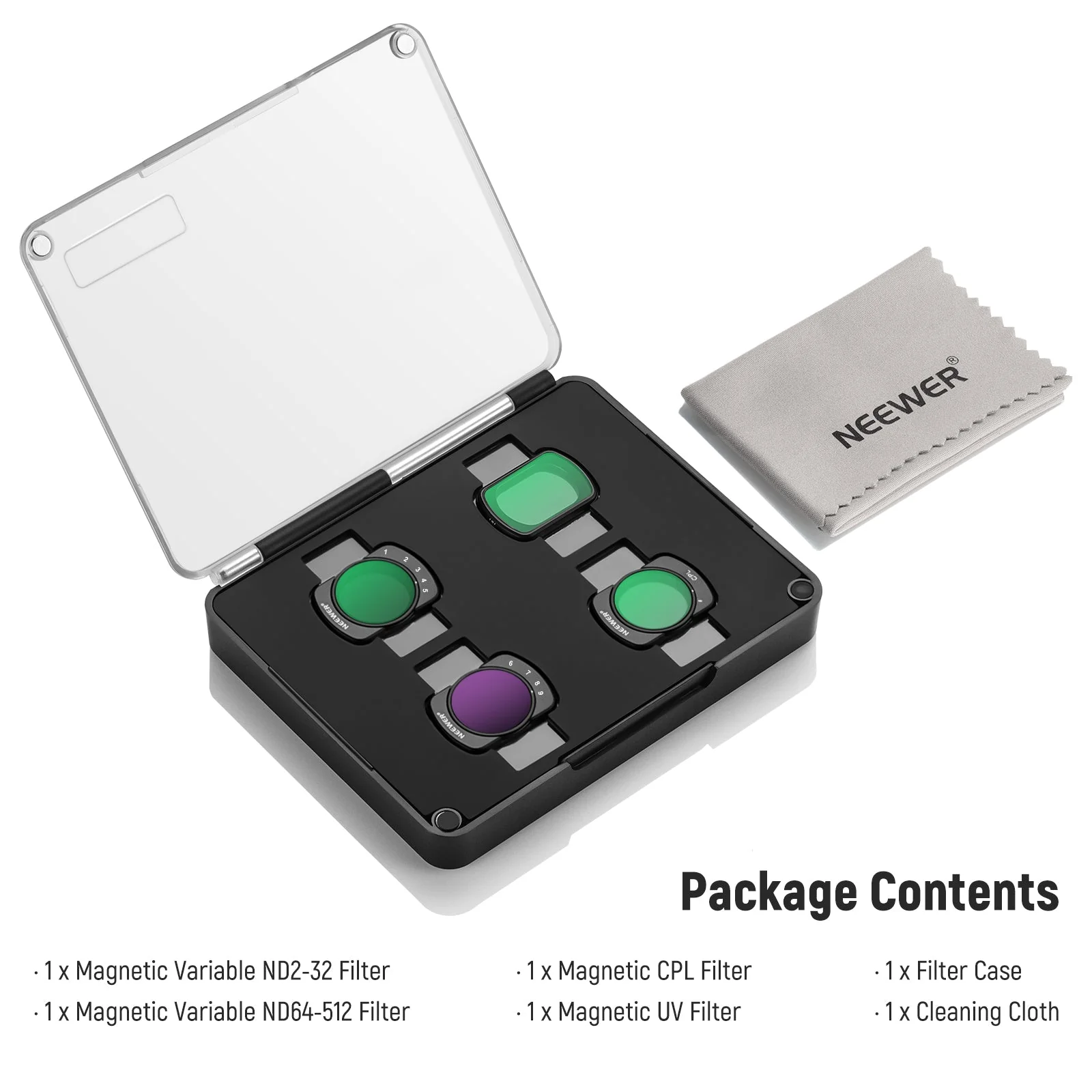 NEEWER 4 Pack Magnetic Variable ND Filter Set for DJI OSMO Pocket 3 / Pocket 4 - Image 9