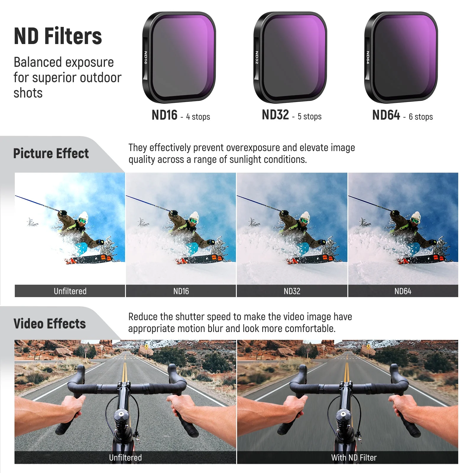 NEEWER 4 Pack ND & CPL Filter Set compatible with insta360 Ace Pro - Image 4