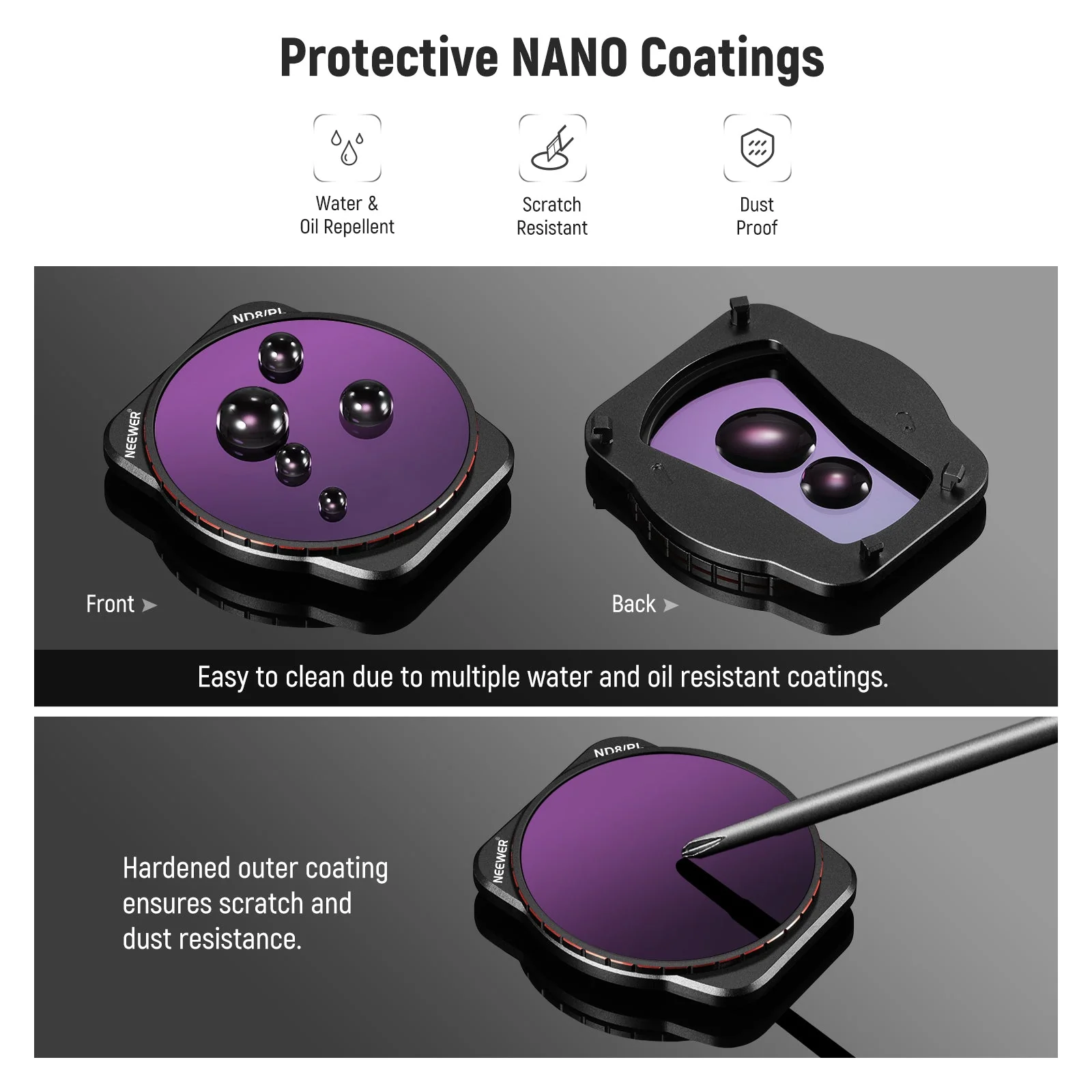 NEEWER 4 Pack ND/PL Filters Set for DJI Air 3 - Image 7