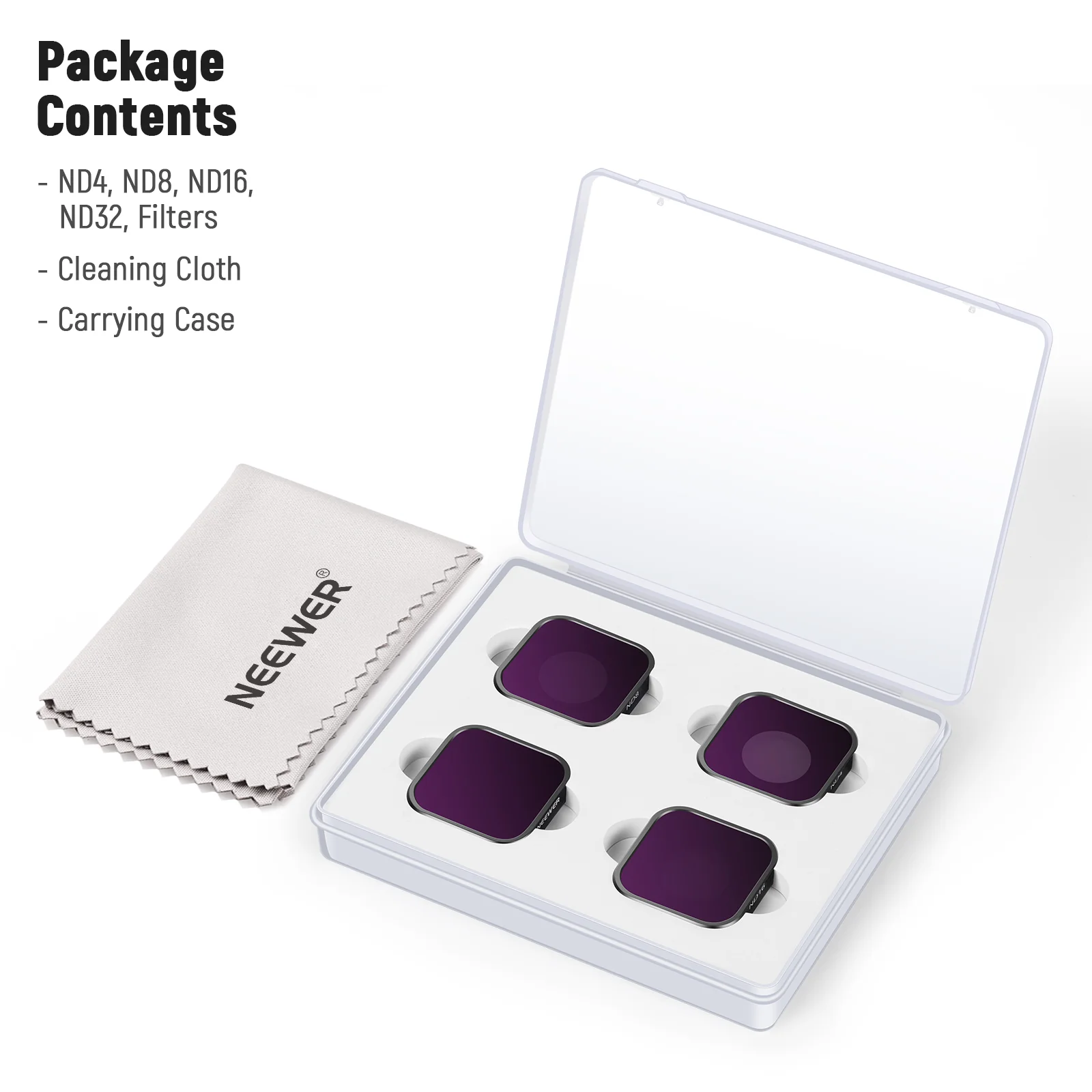 NEEWER 4 Pack Lens Filter Kit compatible with GoPro Hero 13 / 12 / 11 / 10 / 9 - Image 6
