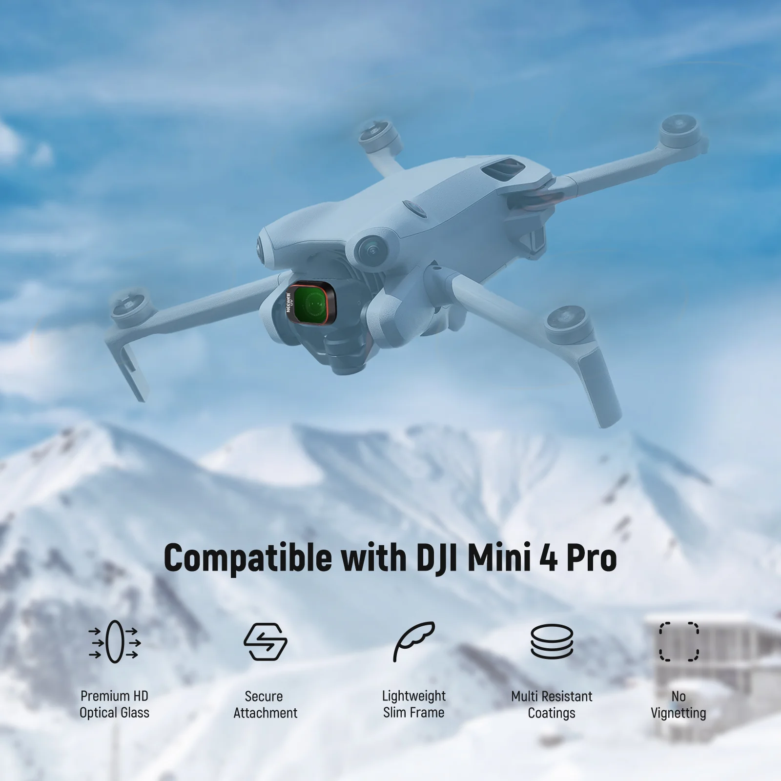 NEEWER 4 Pack Variable ND Filter Set compatible with DJI Mini 4 Pro - Image 3