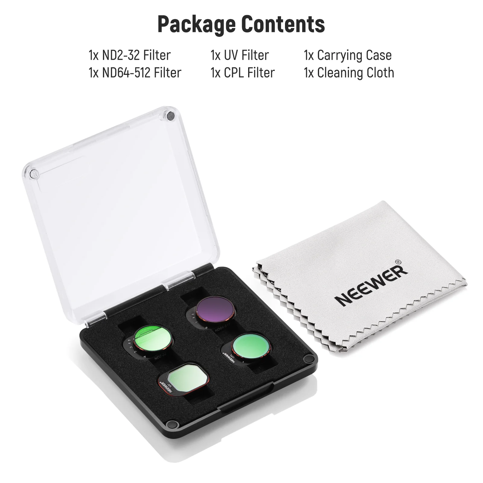 NEEWER 4 Pack Variable ND Filter Set compatible with DJI Mini 4 Pro - Image 9
