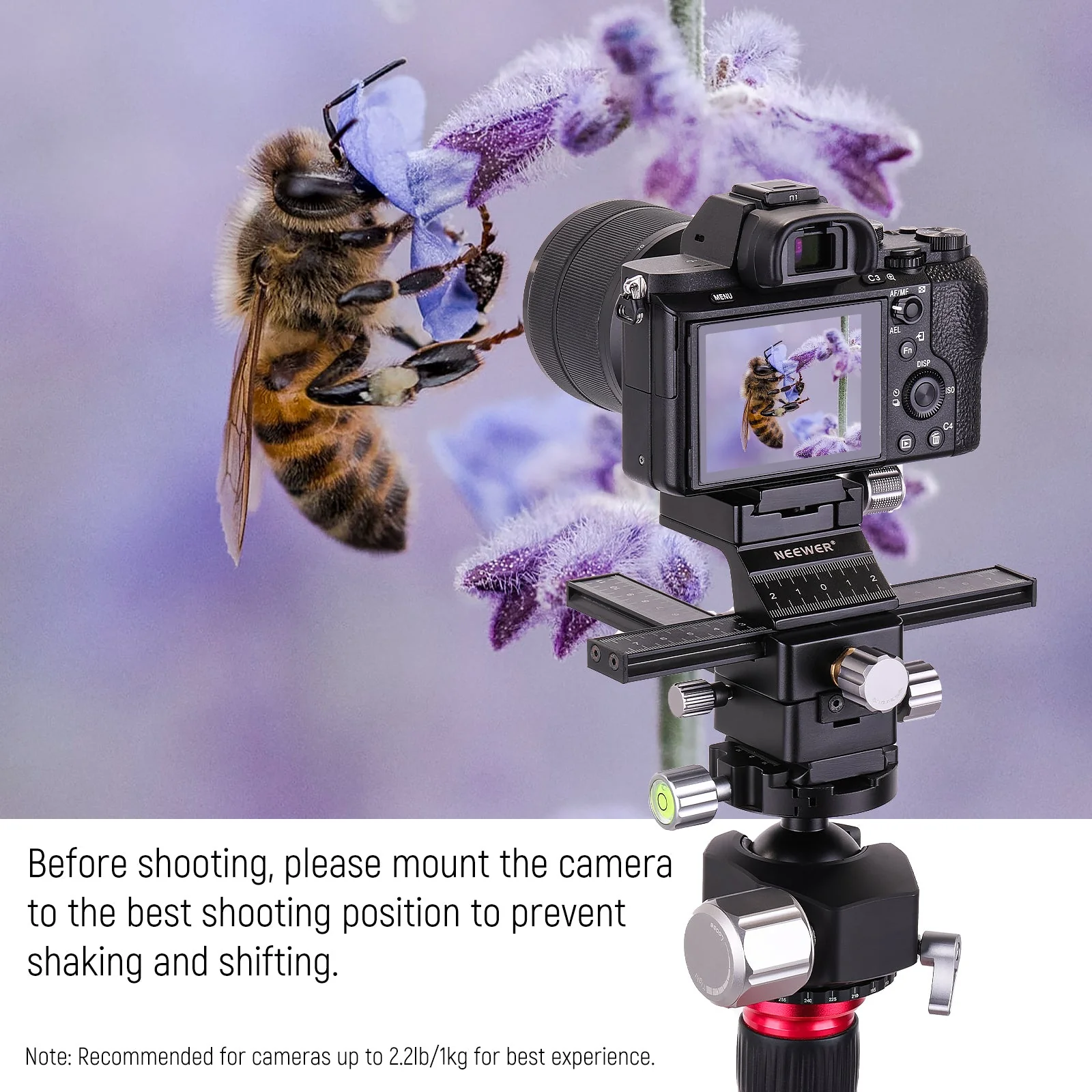 NEEWER 4-Way Macro Focusing Rail Slider - Image 7