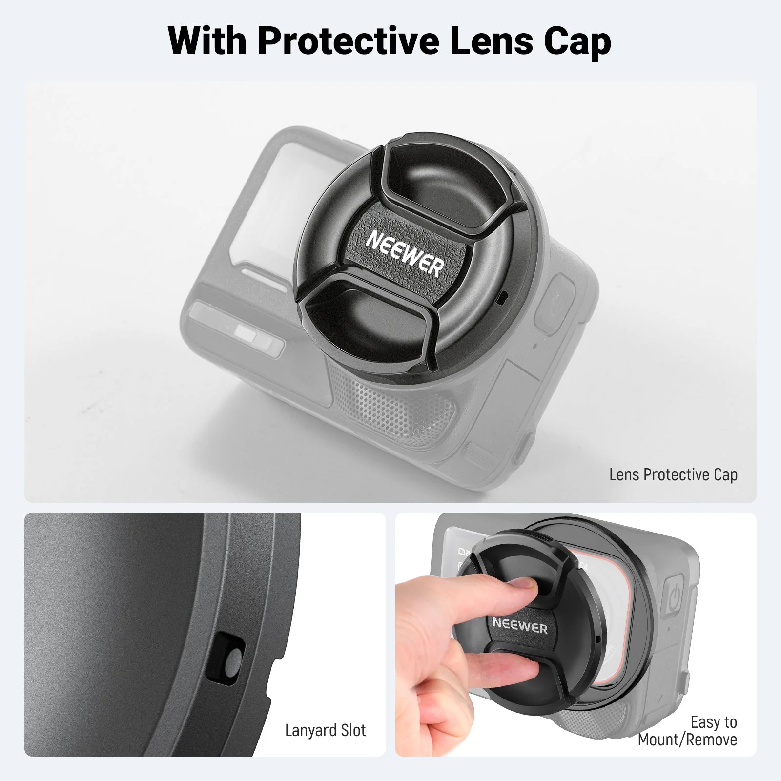 NEEWER 49mm Filter Adapter Ring Compatible with Insta360 Ace Pro 1/2 - Image 4