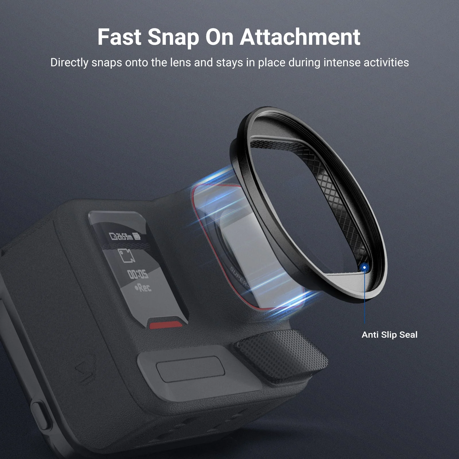NEEWER 49mm Filter Adapter Ring Compatible with Insta360 Ace Pro 1/2 - Image 5