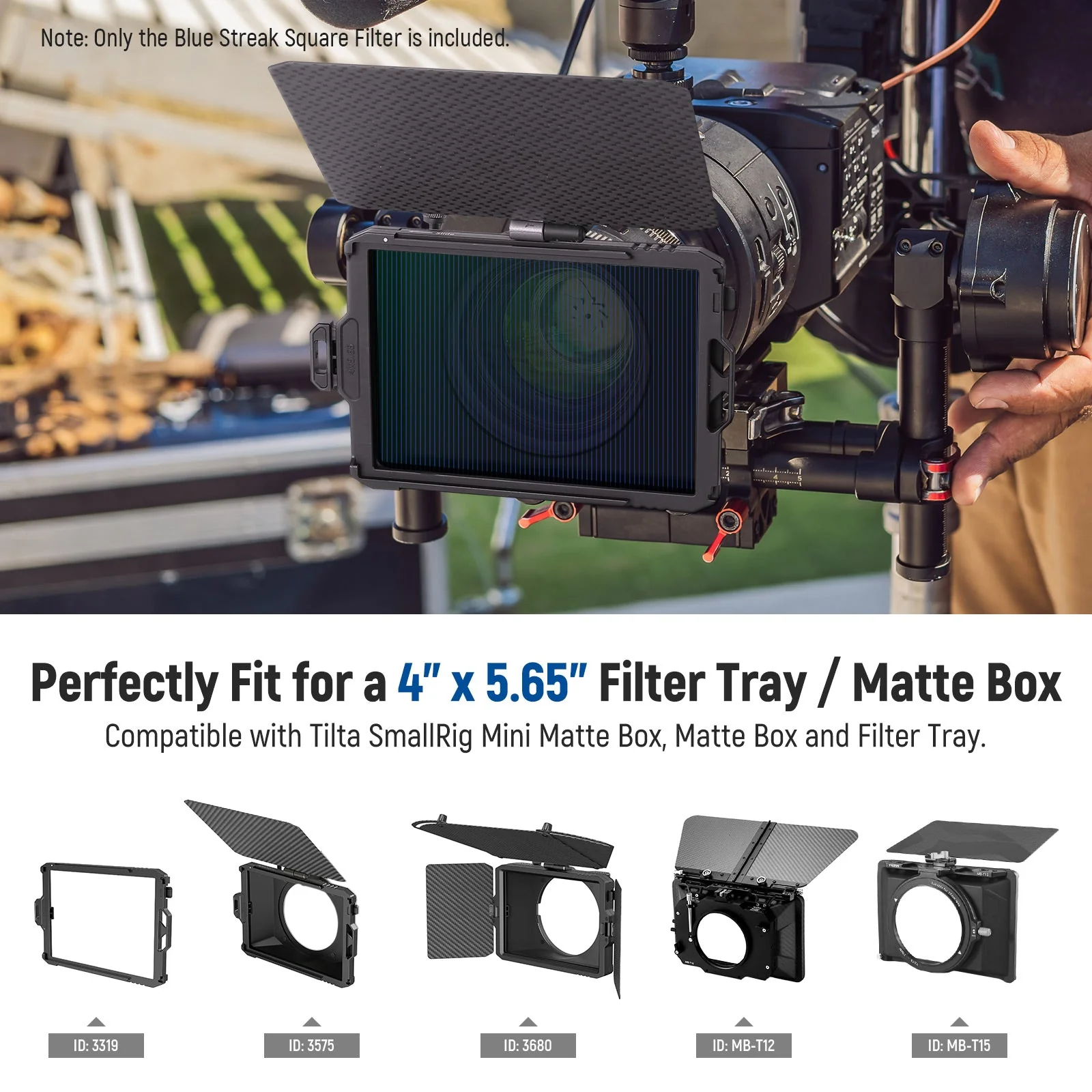 NEEWER 4"x5.65" Blue Streak Effect Square Filter - Image 5