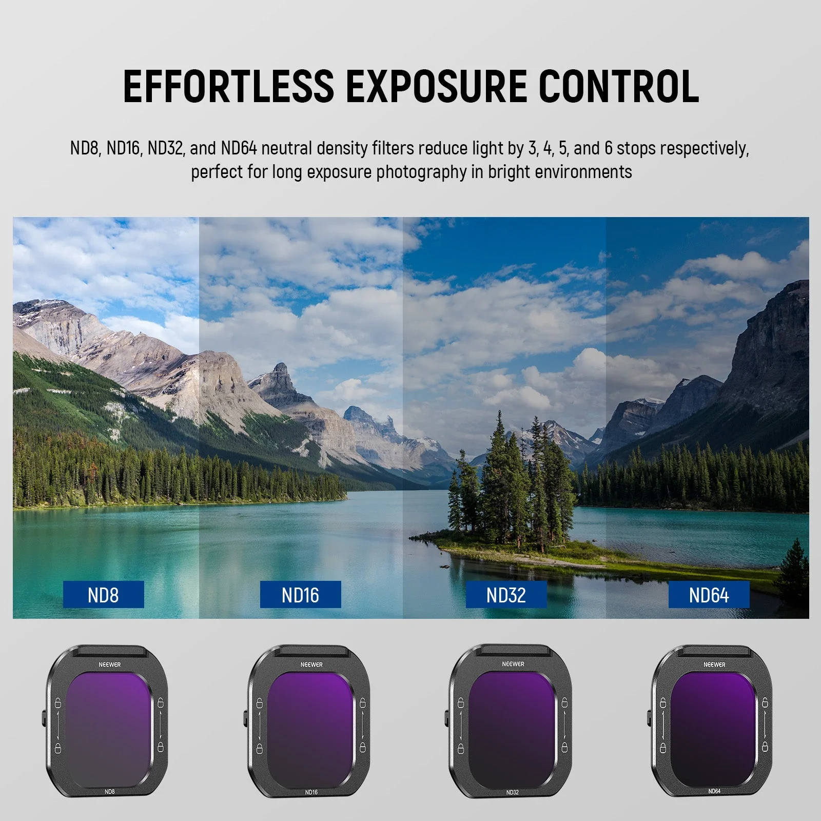 NEEWER 5 Pack ND Black Diffusion Phone Filter Kit For iPhone PA073/PA074 Cage - Image 4
