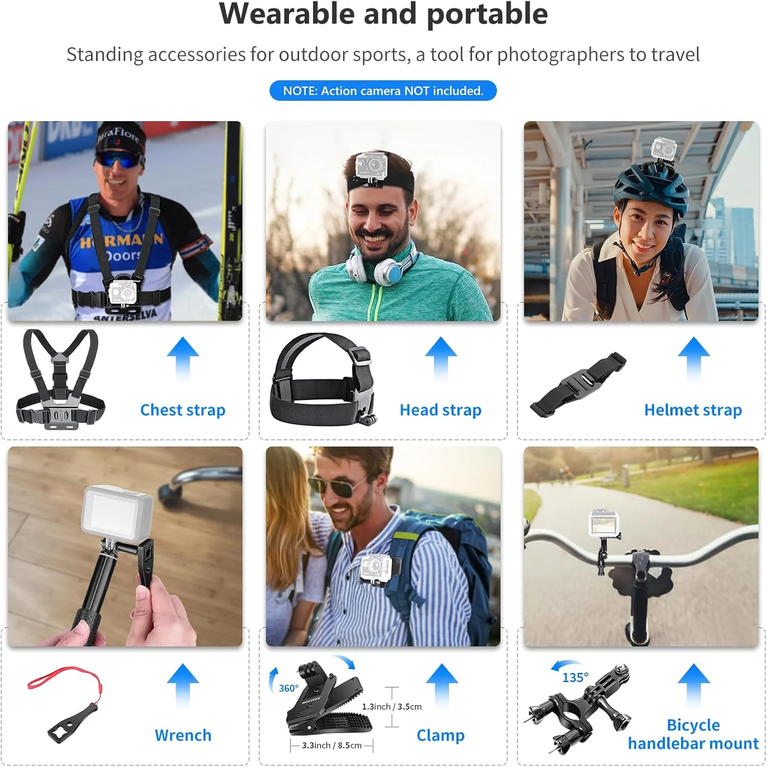 NEEWER 50 in 1 Action Camera Accessory Kit - Image 3