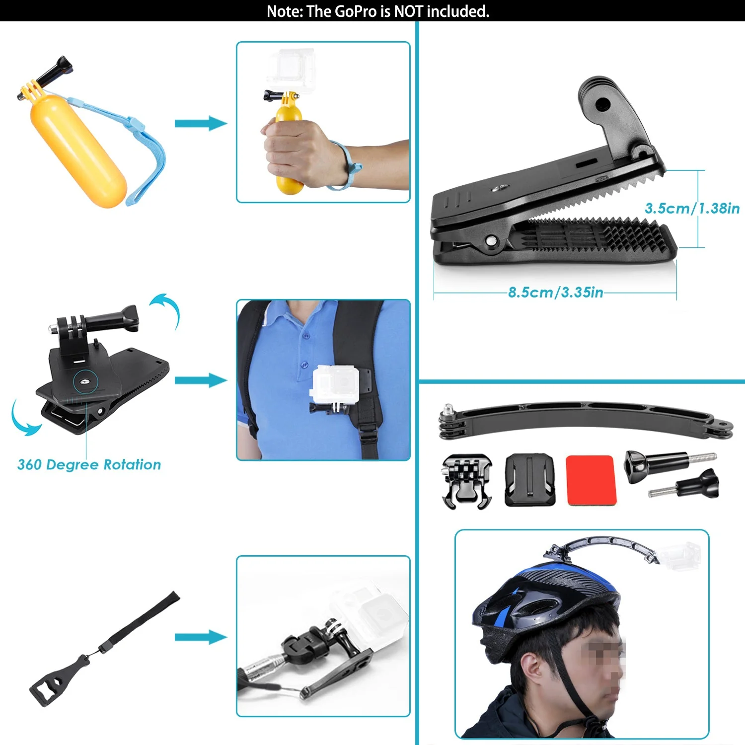 NEEWER 50-In-1 Action Camera Accessory Kit - Image 4