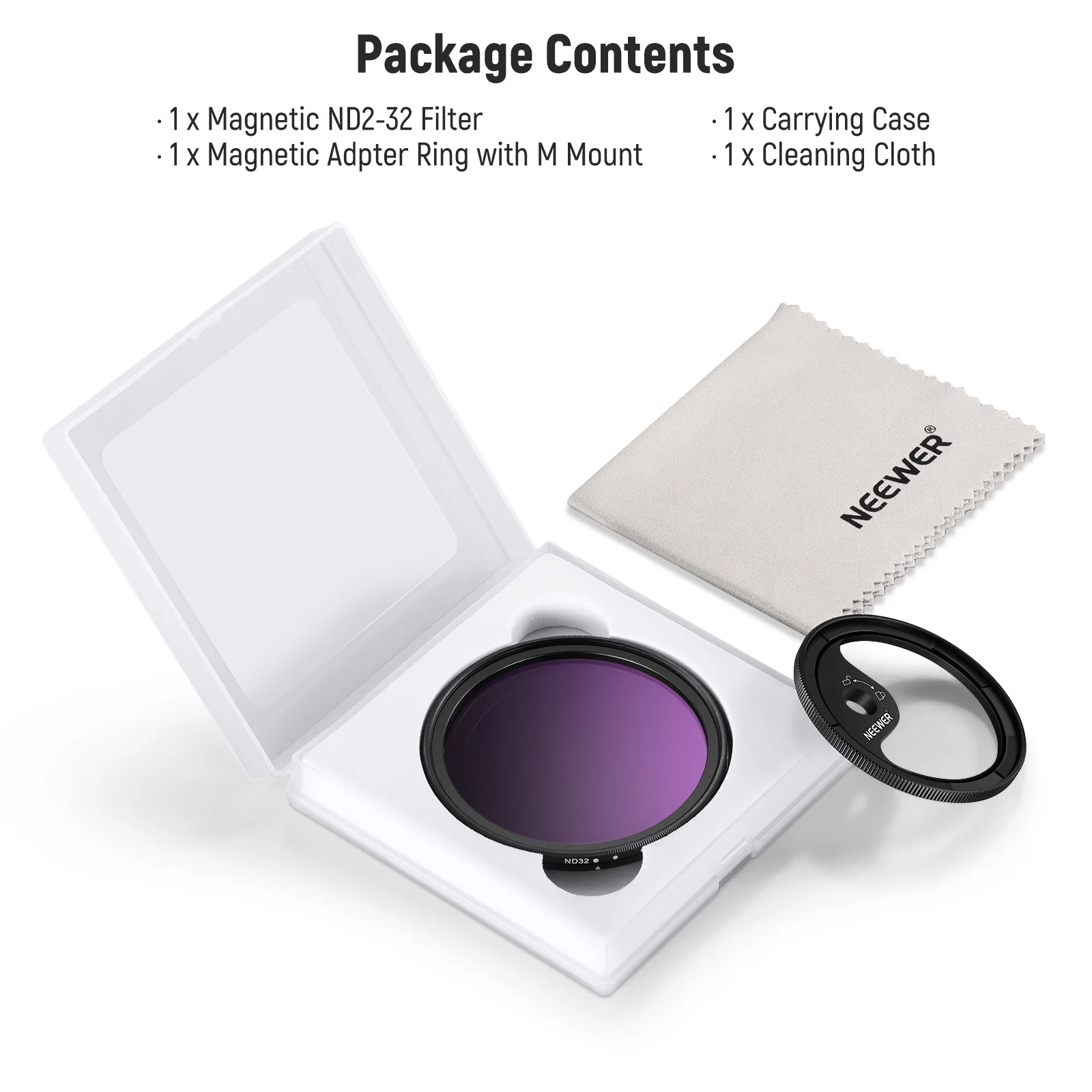 NEEWER 52mm Magnetic ND2-32 Filter with Adapter Ring for iPhone 14 Pro/Pro Max Cage - Image 9