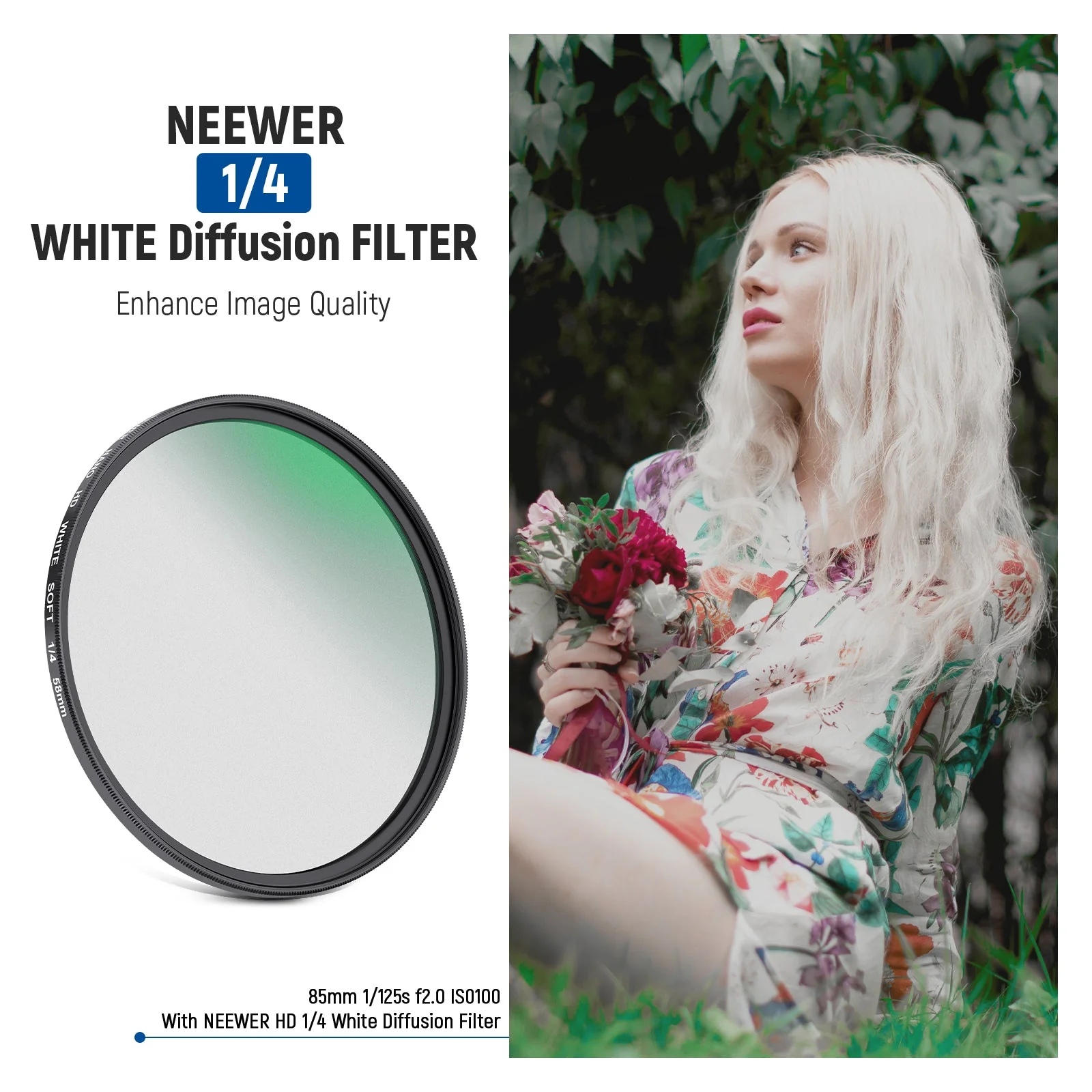 NEEWER Soft White Diffusion 1/4 Filter - Image 2