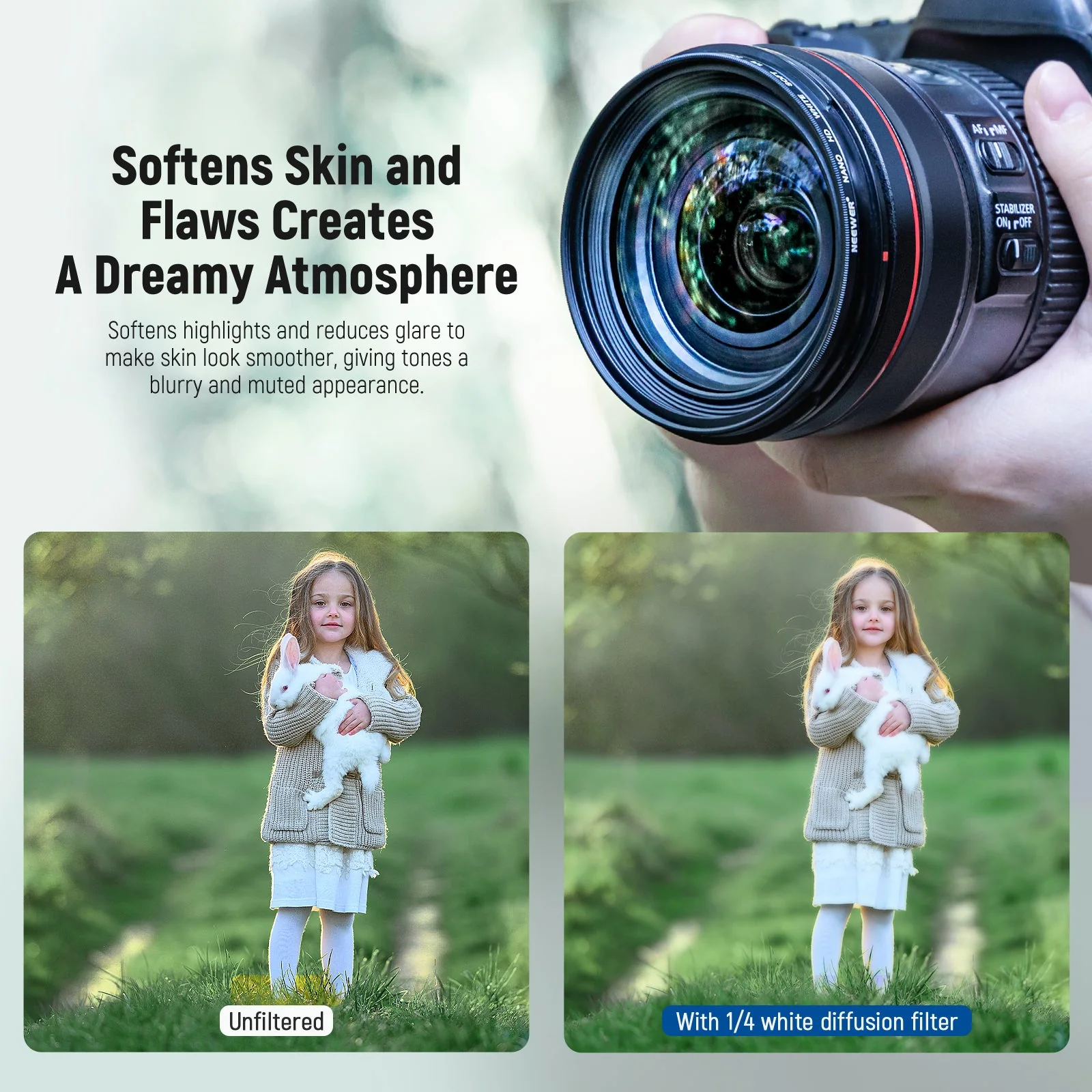 NEEWER Soft White Diffusion 1/4 Filter - Image 3