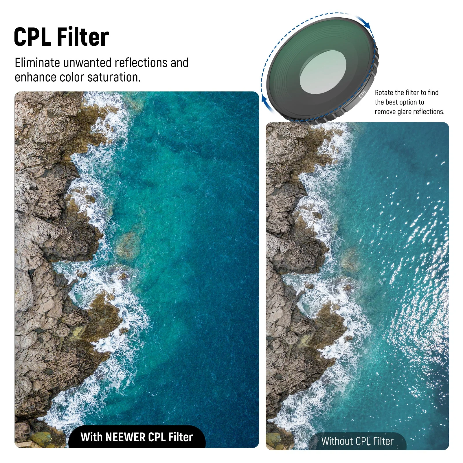 NEEWER 5PCS FL-A3 ND Filter Kit Compatible With DJI Osmo Action 3 - Image 5