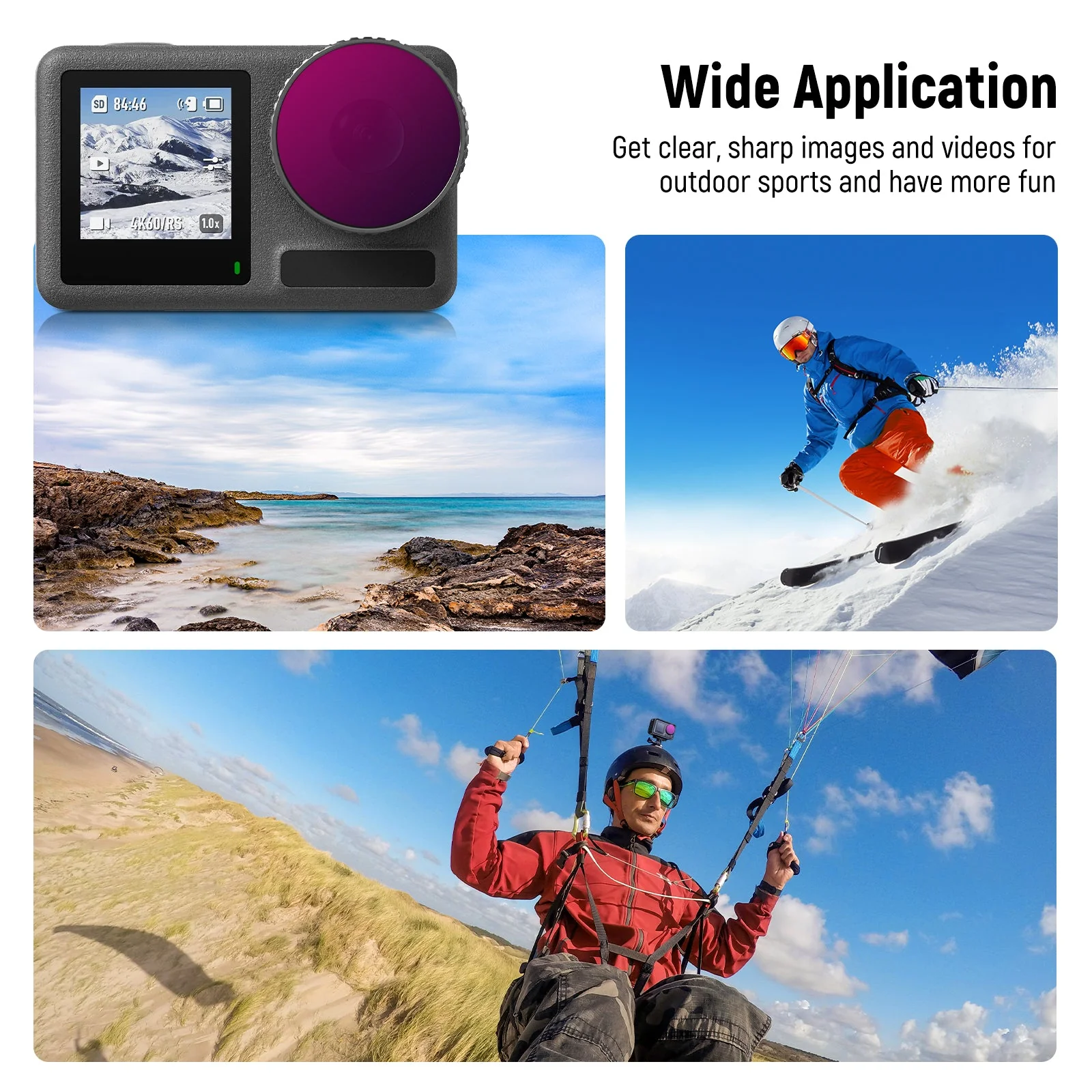 NEEWER 5PCS FL-A3 ND Filter Kit Compatible With DJI Osmo Action 3 - Image 7