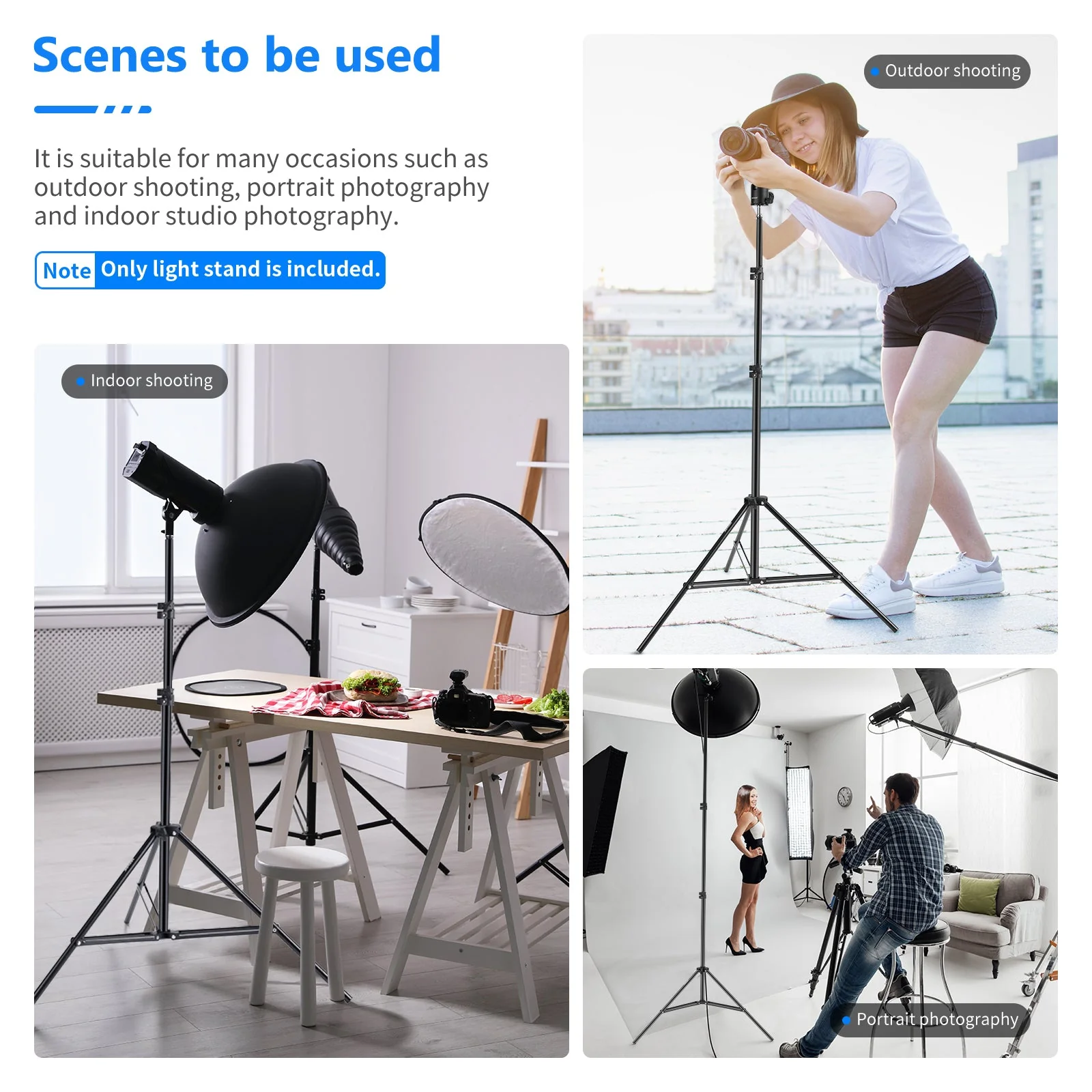 NEEWER 190cm Collapsible Metal Photography Light Stand with Bag - Image 4