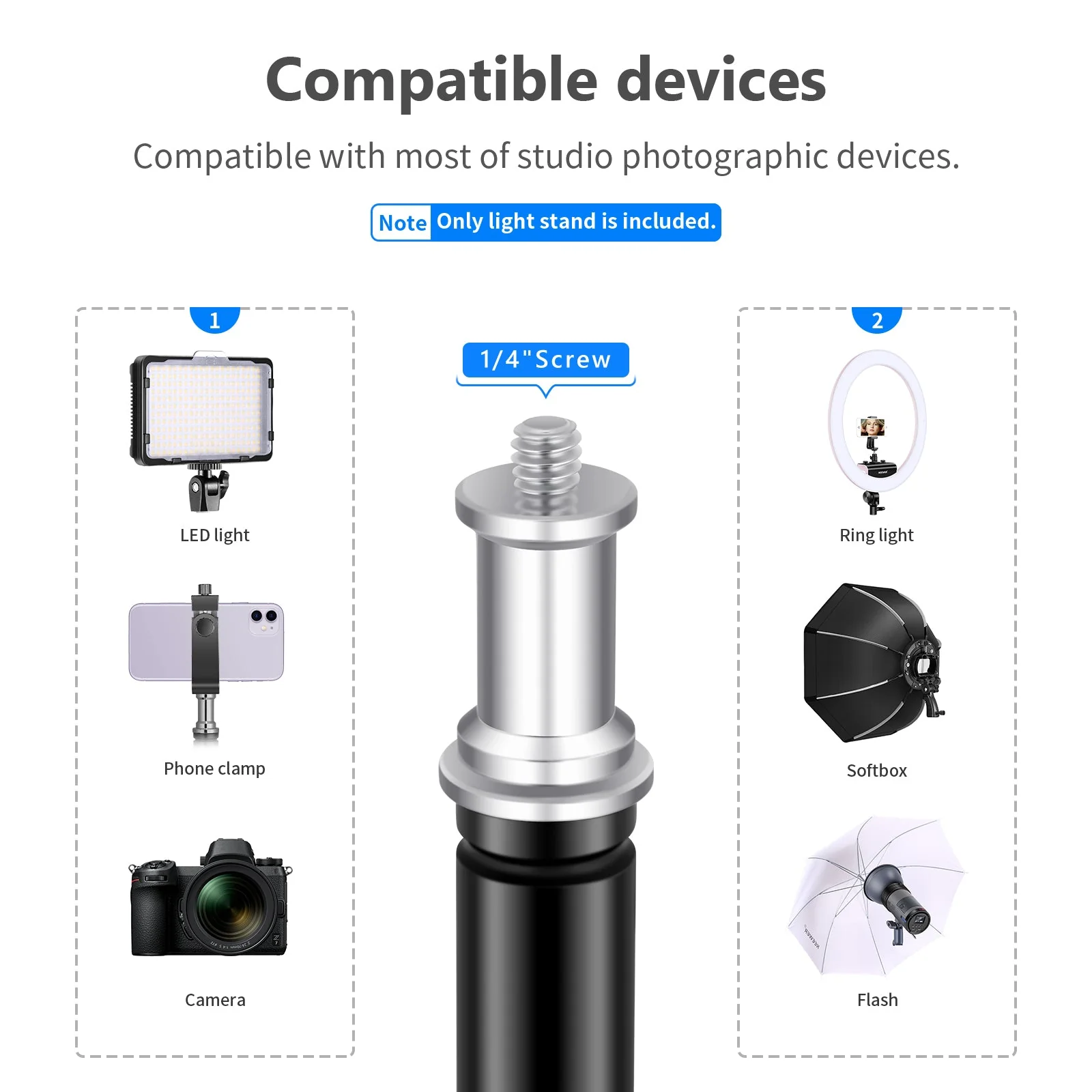 NEEWER 190cm Collapsible Metal Photography Light Stand with Bag - Image 5