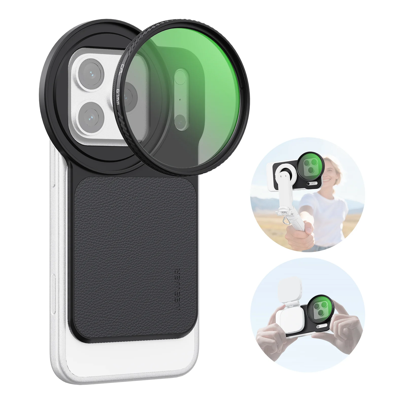 NEEWER FH-07 Magnetic Filter Backplate Kit For iPhone Standard & Pro Versions - Image 10