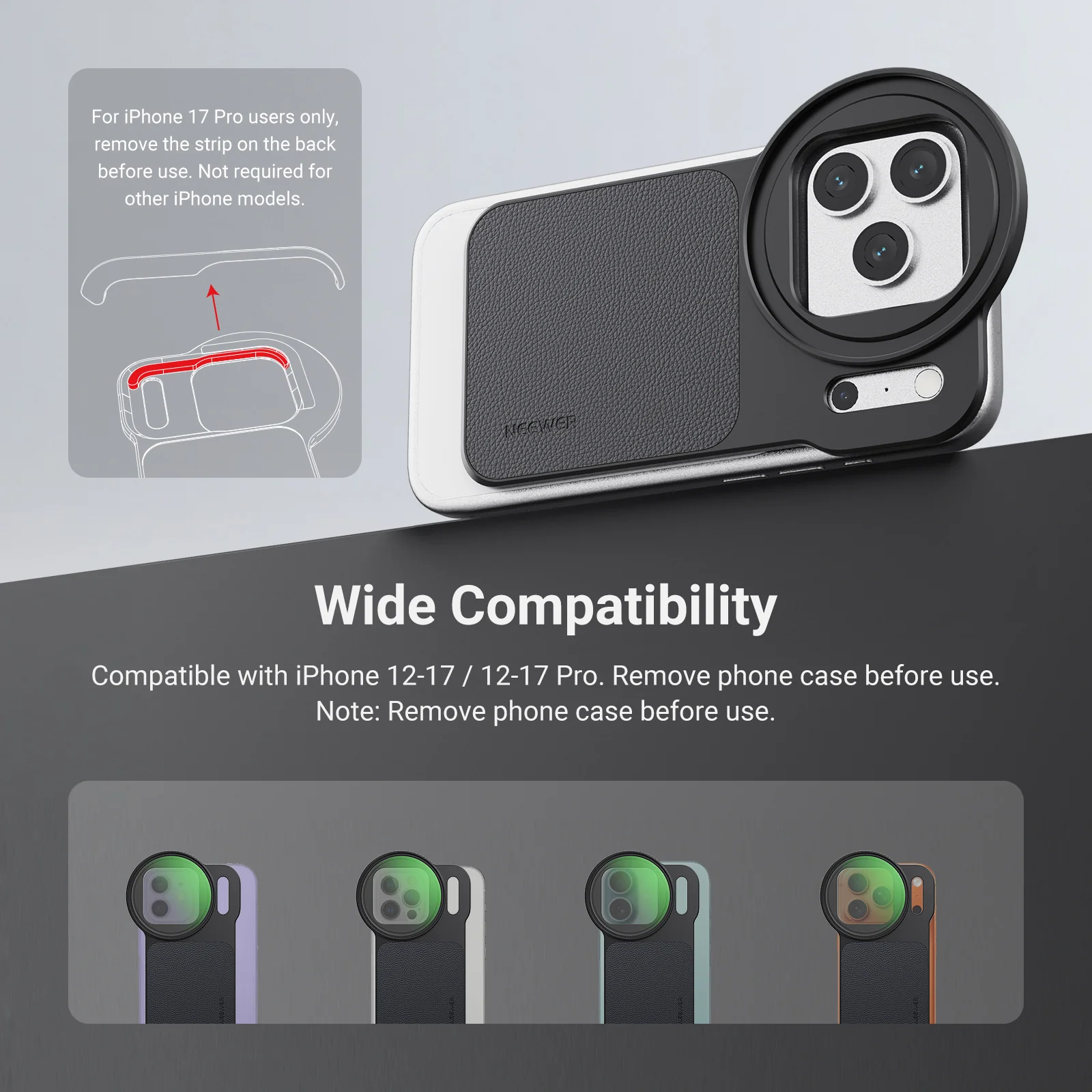 NEEWER FH-07 Magnetic Filter Backplate Kit For iPhone Standard & Pro Versions - Image 11