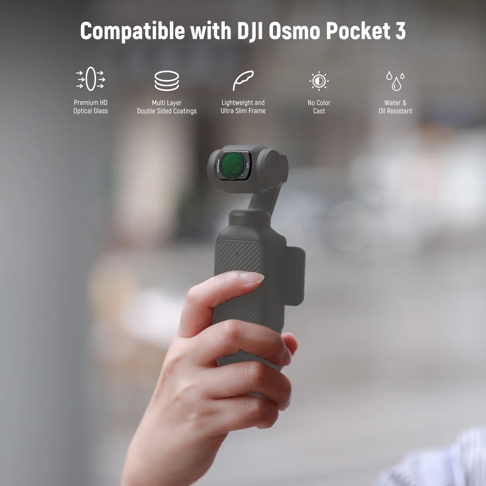 NEEWER 6 Pack Magnetic ND UV CPL Filters Set for DJI Pocket 3 / Pocket 4 - Image 11