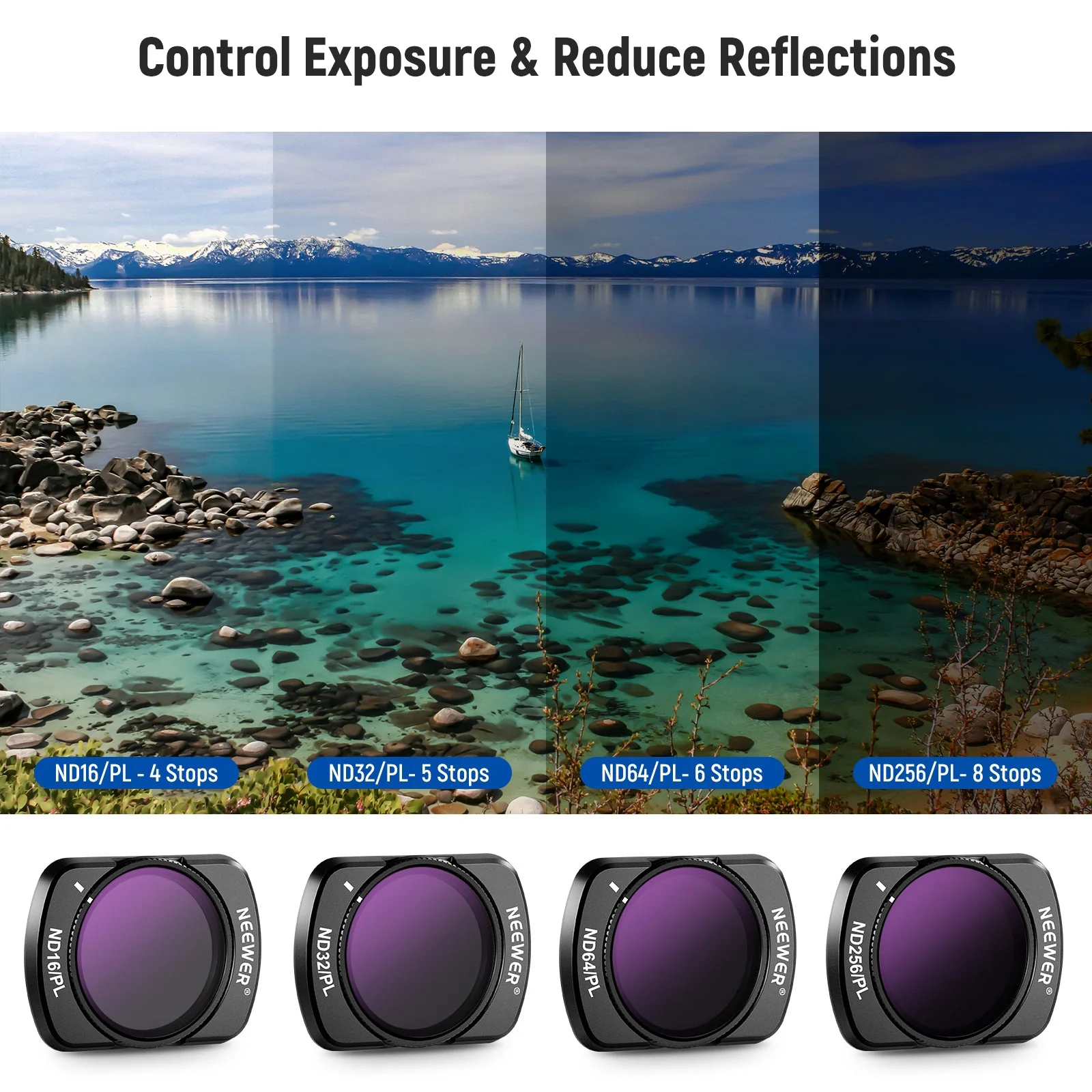 NEEWER 6 Pack Magnetic ND UV CPL Filters Set for DJI Pocket 3 / Pocket 4 - Image 5