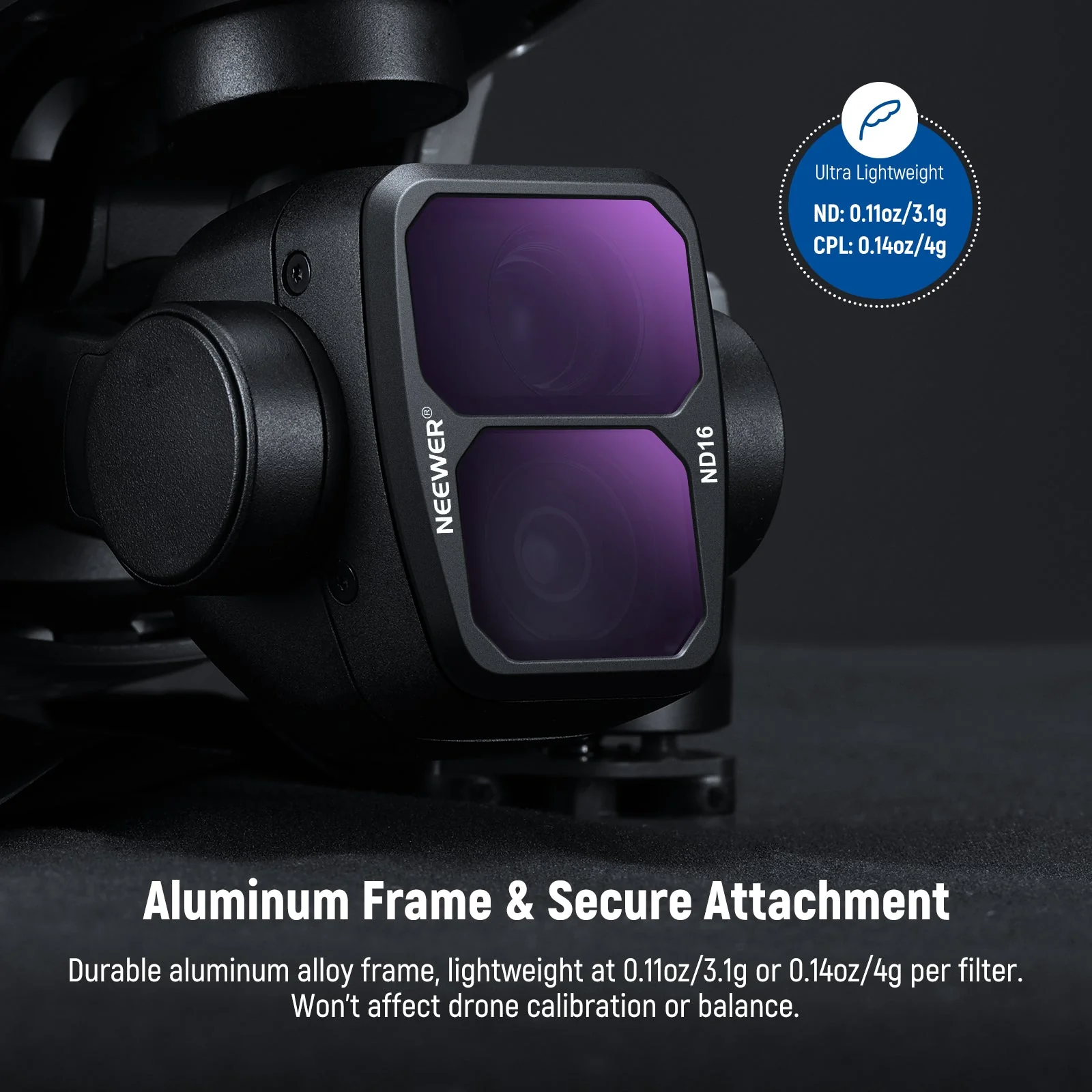 NEEWER 6 Pack ND CPL UV Filter Set compatible with DJI Air 3 - Image 8