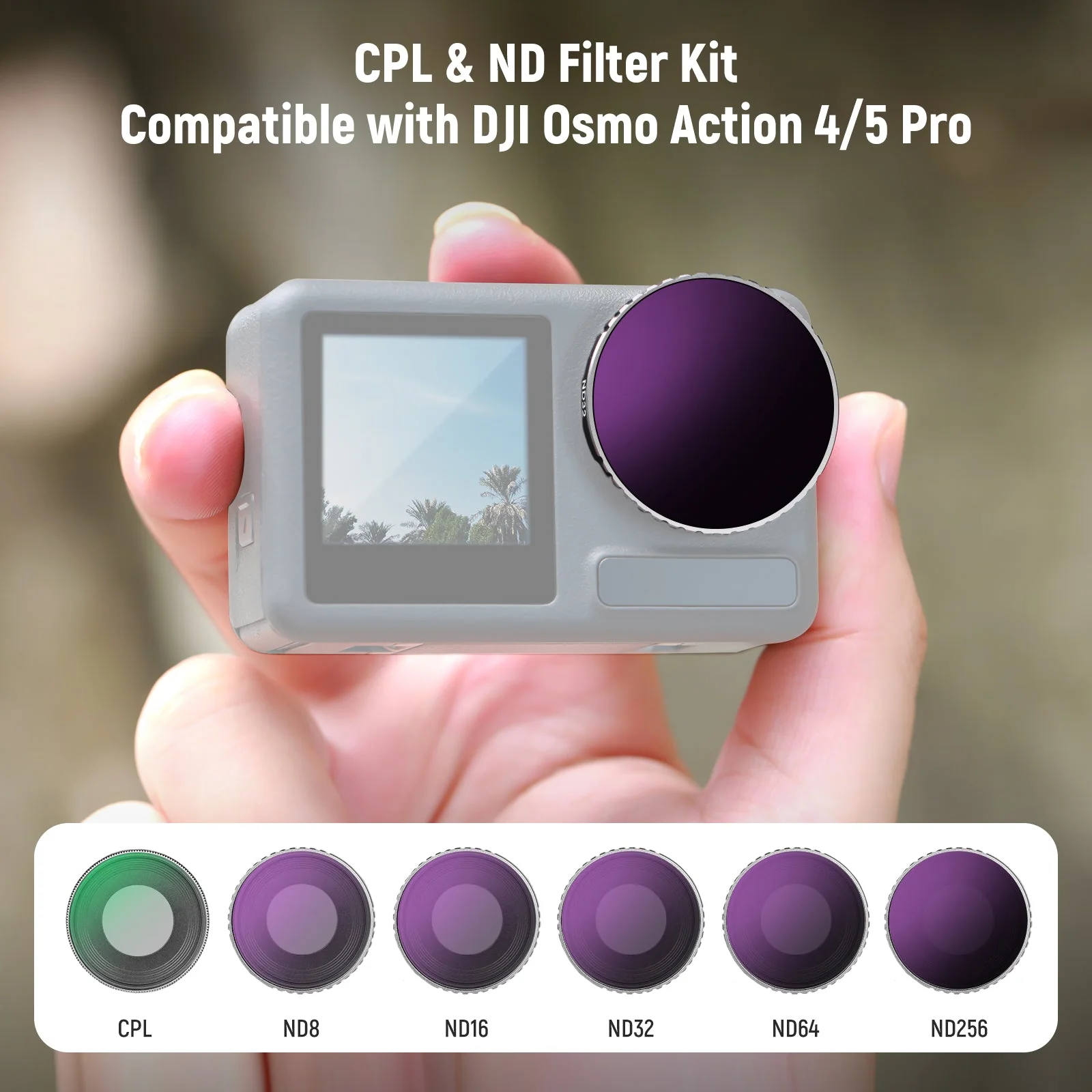 NEEWER FL-A13 6-Pack CPL & ND Filter Set for DJI Osmo Action 5 Pro/4 - Image 11
