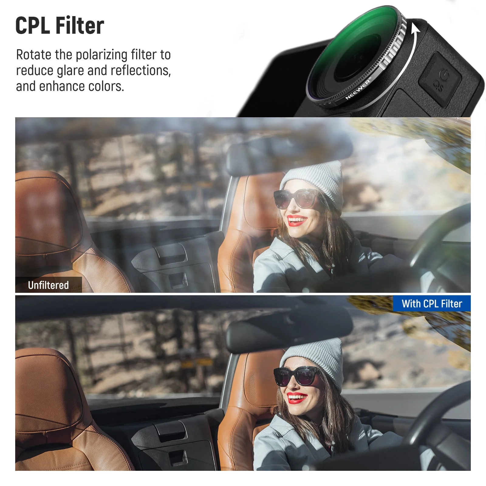 NEEWER FL-A13 6-Pack CPL & ND Filter Set for DJI Osmo Action 5 Pro/4 - Image 3