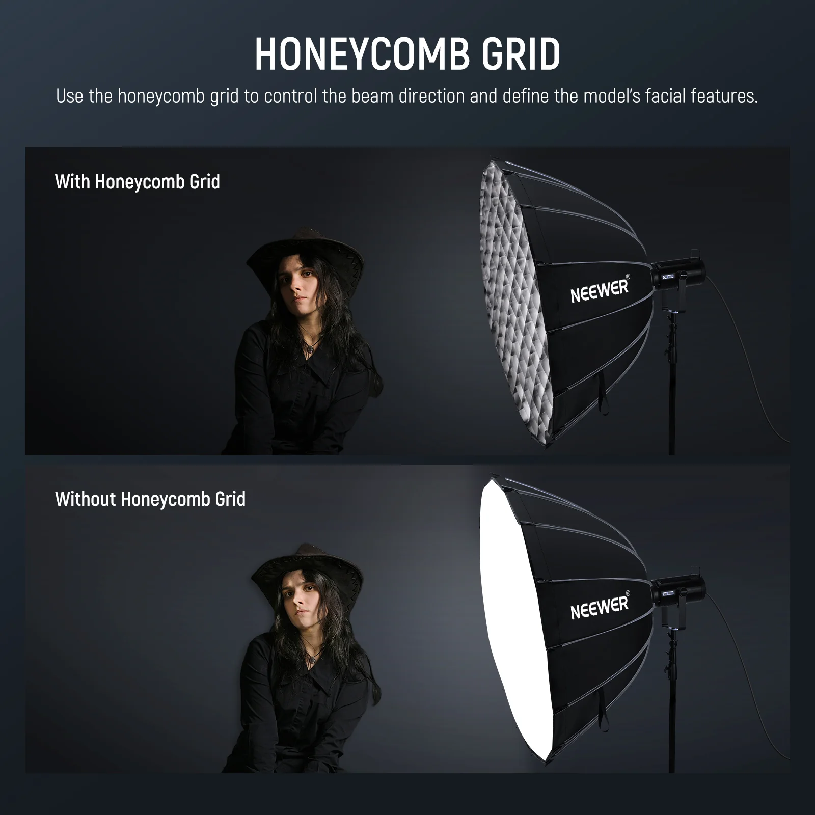 NEEWER NS71P 60cm/90cm/120cm Quick Release Parabolic Softbox - Image 25
