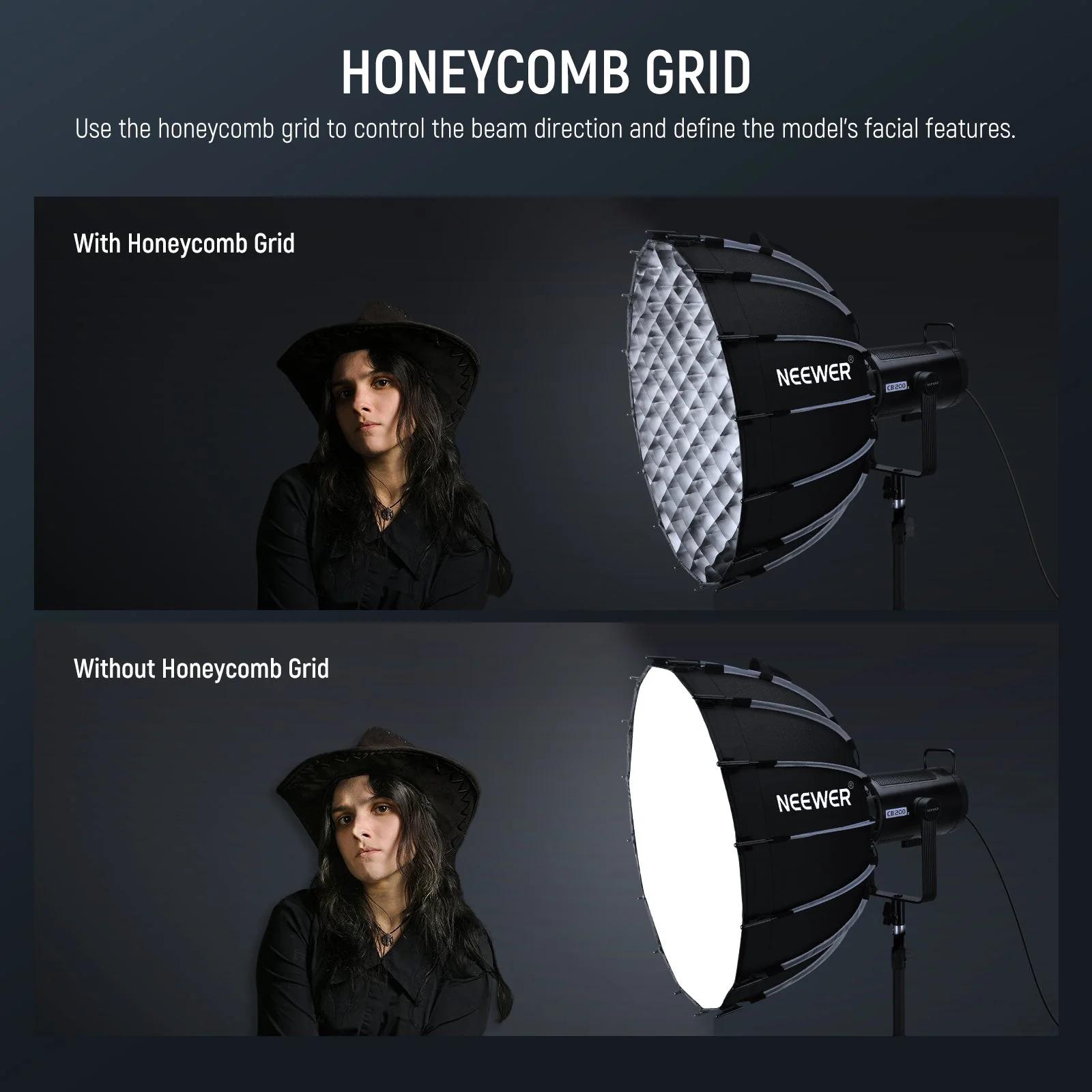 NEEWER NS71P 60cm/90cm/120cm Quick Release Parabolic Softbox - Image 7