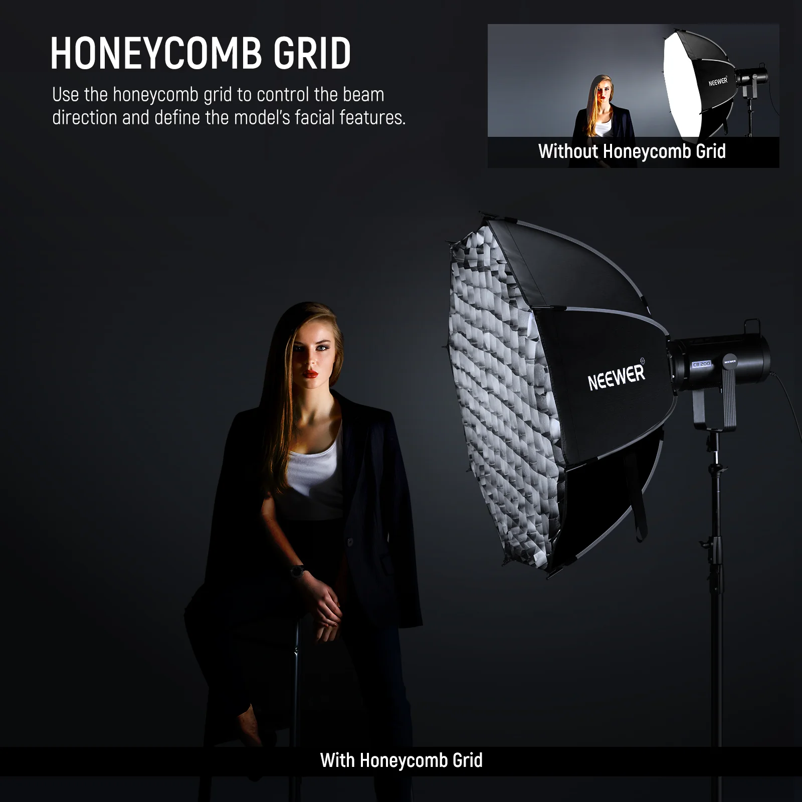NEEWER 45cm/65cm/90cm Quick Release Octagonal Softbox - Image 10