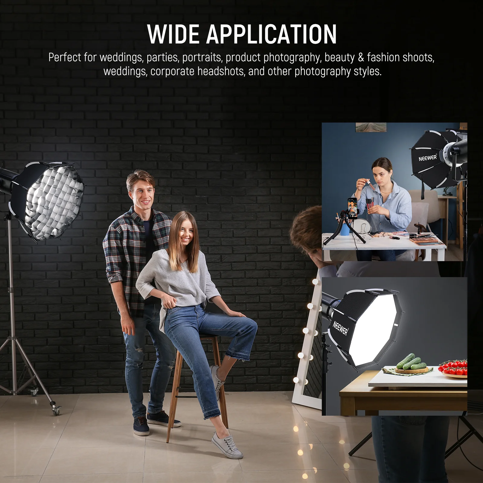 NEEWER 45cm/65cm/90cm Quick Release Octagonal Softbox - Image 32