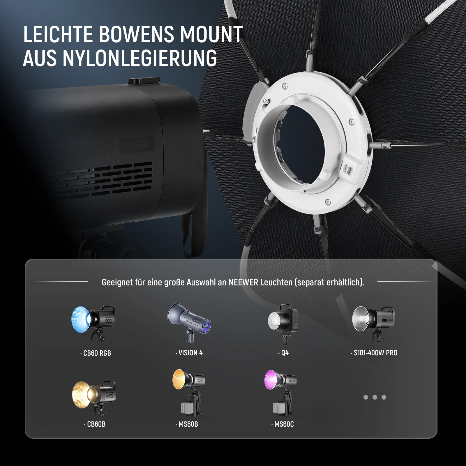 NEEWER 45cm/65cm/90cm Quick Release Octagonal Softbox - Image 6