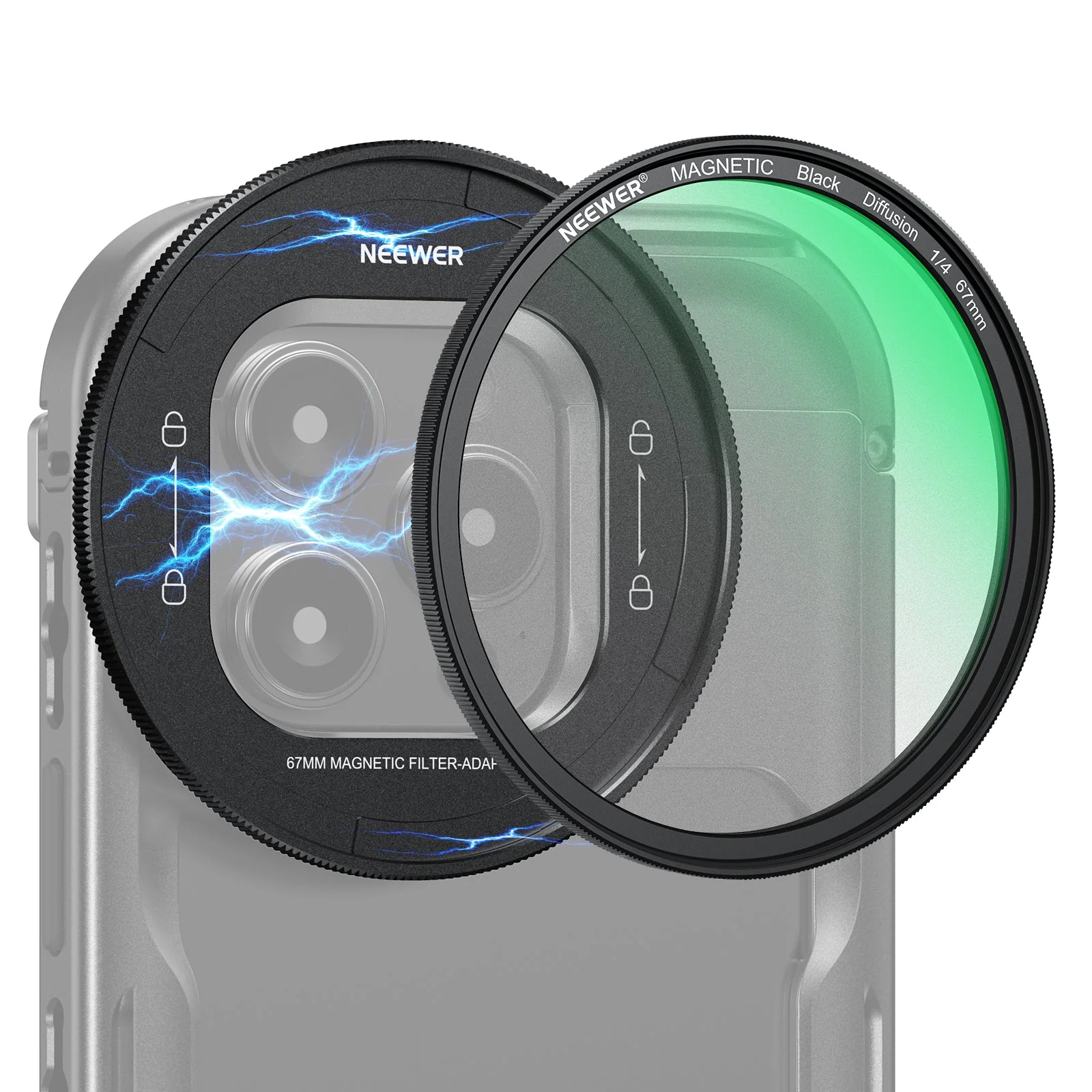 NEEWER 67mm Filter Set For iPhone 16 Pro/16 Pro Max Cage (PA073/PA074) - Image 10