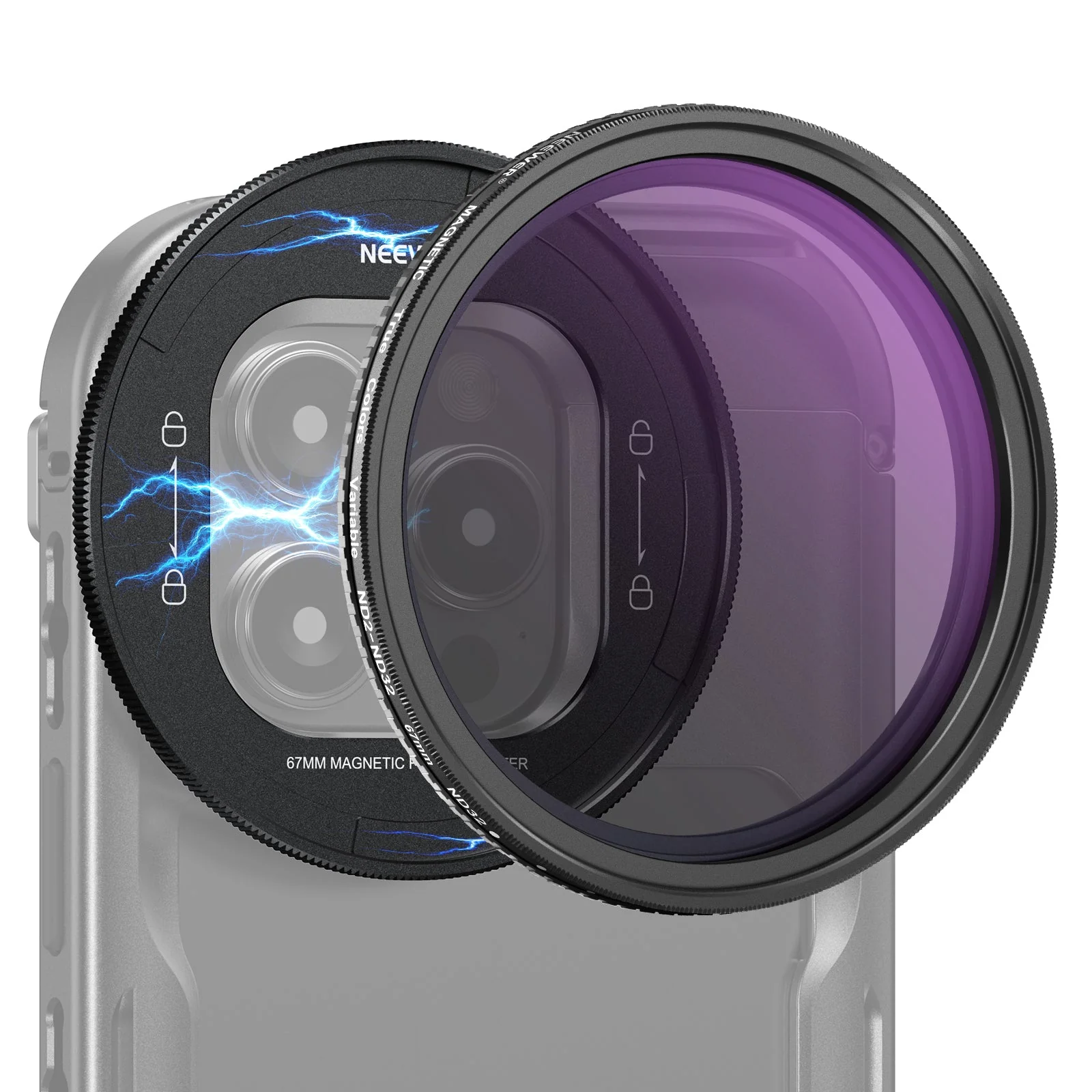 NEEWER 67mm Filter Set For iPhone 16 Pro/16 Pro Max Cage (PA073/PA074) - Image 18