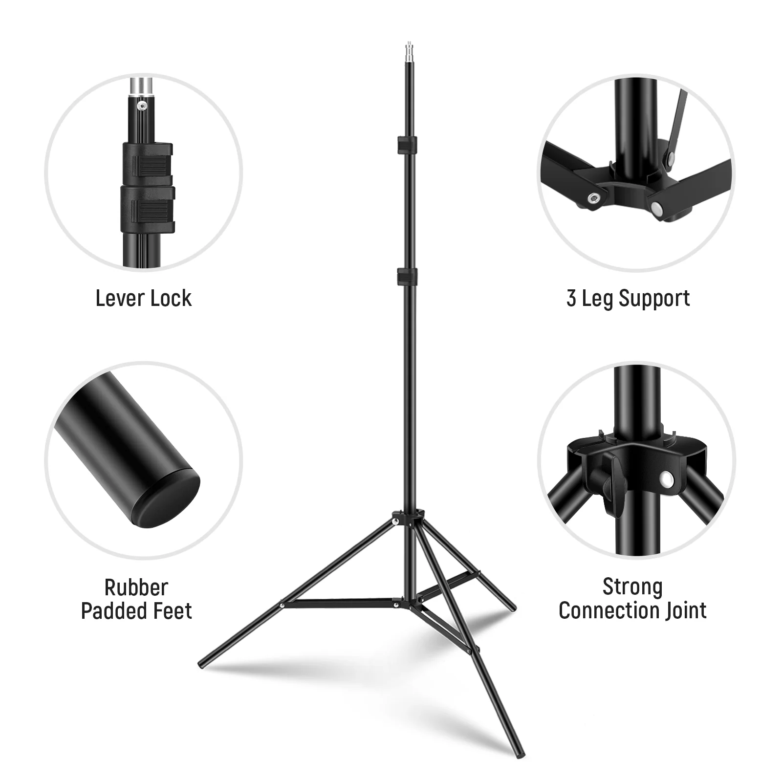 NEEWER 2 Pack ST210 210cm Aluminum Photography Light Stand - Image 7