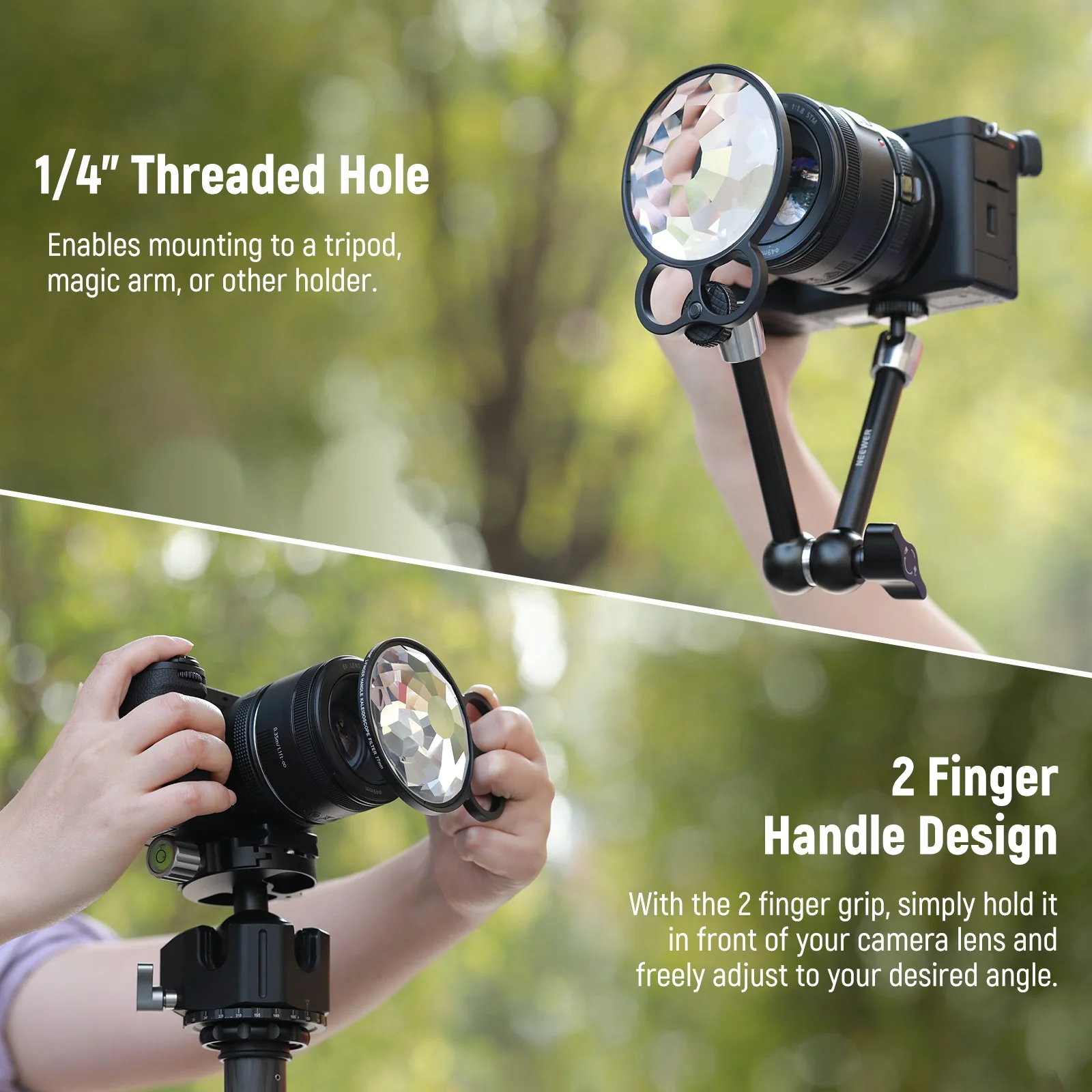 NEEWER 77mm Handheld Kaleidoscope Prism Lens Filter - Image 5