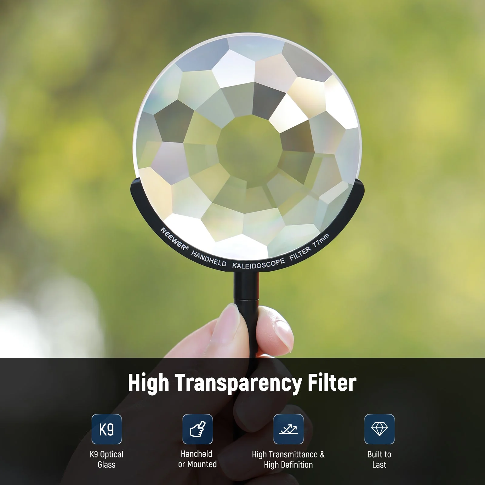 NEEWER 77mm Handheld Kaleidoscope Prism Lens Filter - Image 2