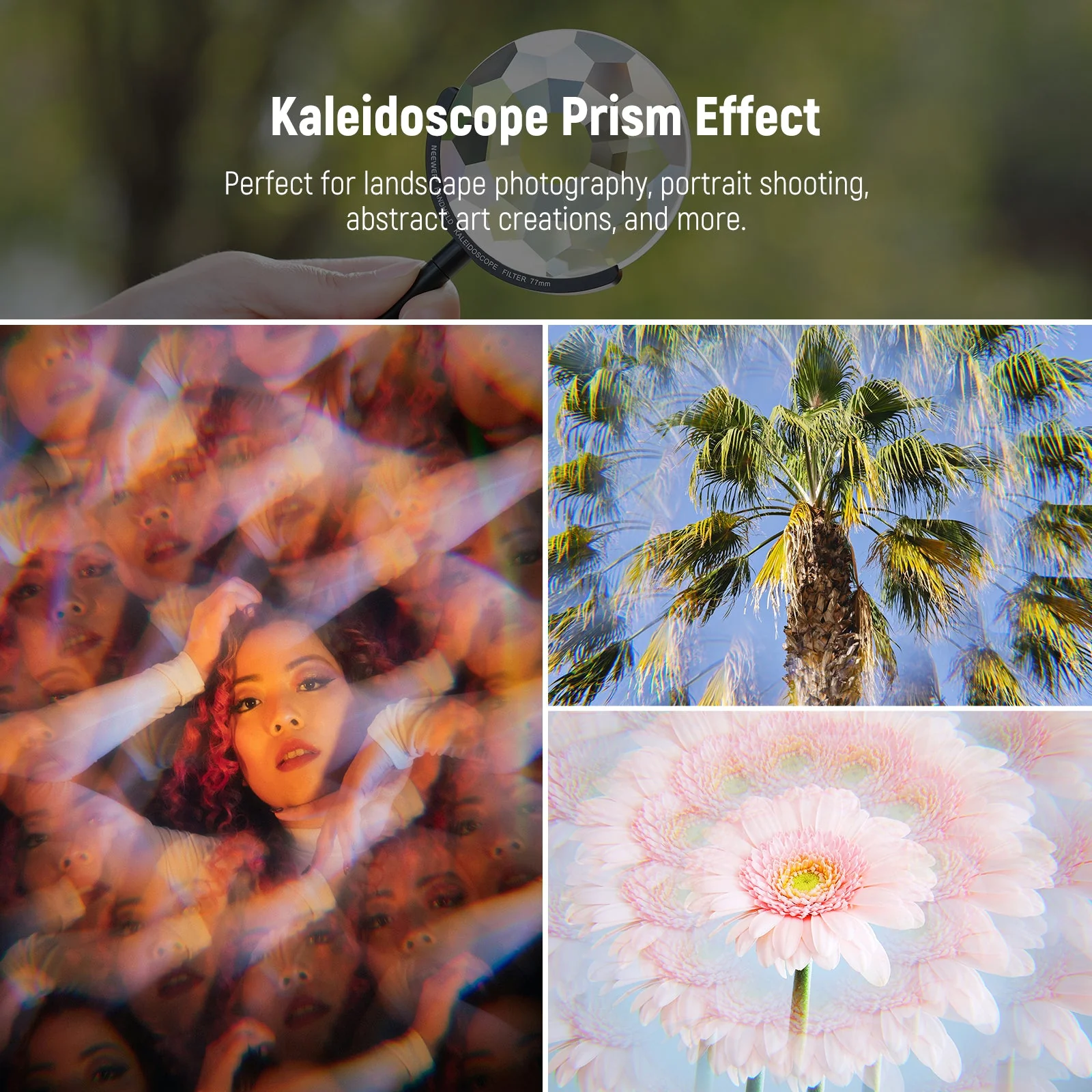 NEEWER 77mm Handheld Kaleidoscope Prism Lens Filter - Image 4
