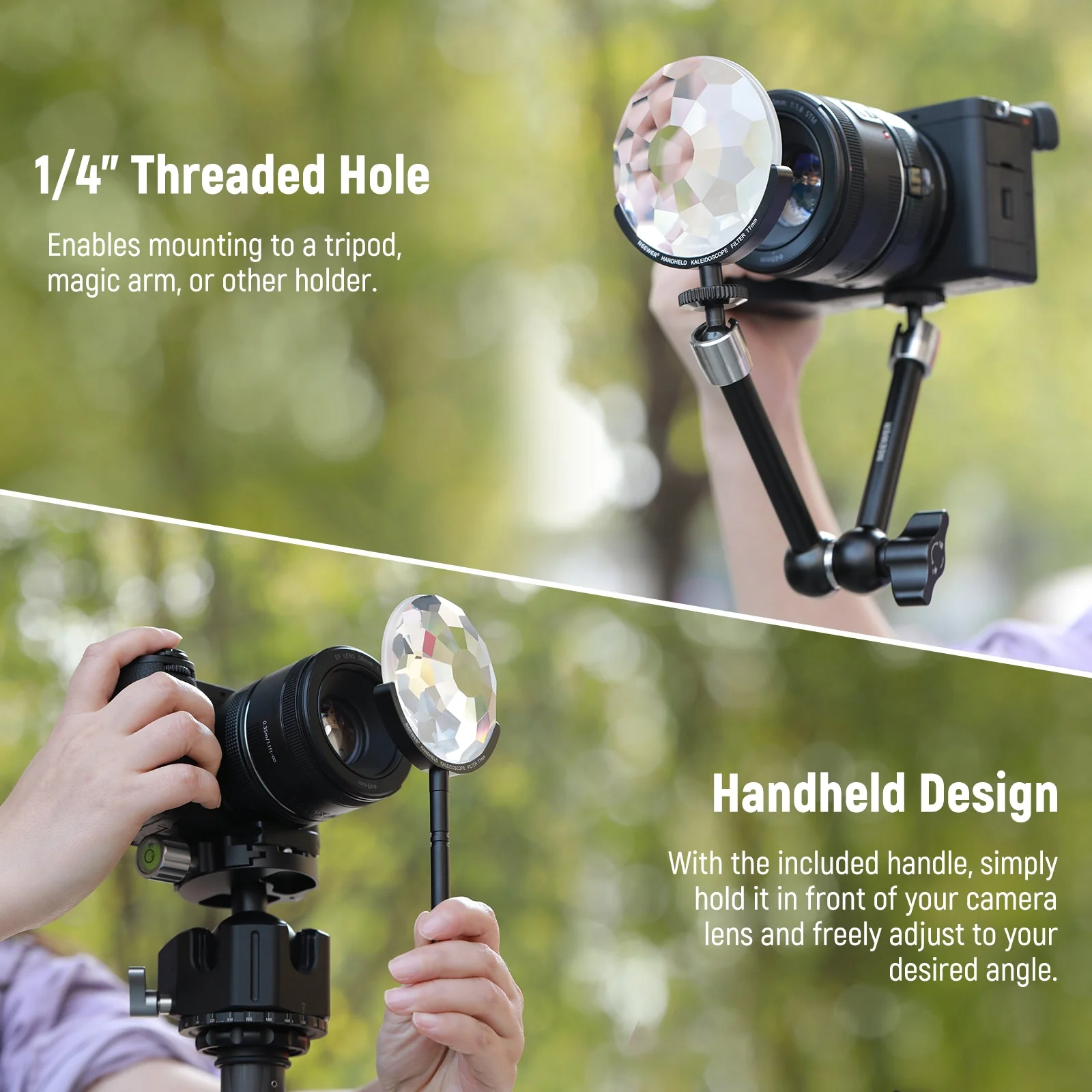NEEWER 77mm Handheld Kaleidoscope Prism Lens Filter - Image 5