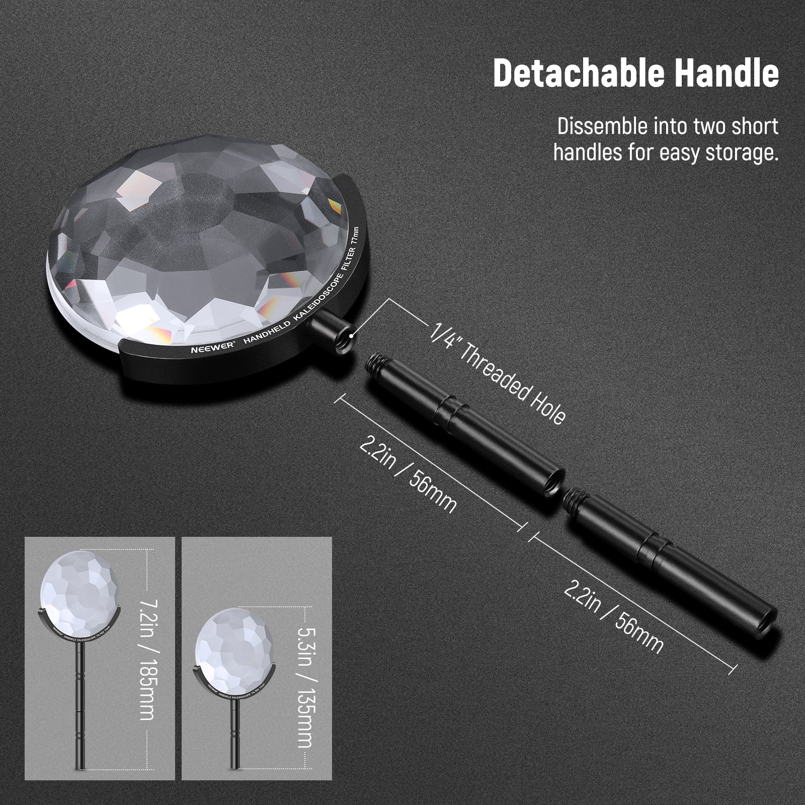 NEEWER 77mm Handheld Kaleidoscope Prism Lens Filter - Image 6