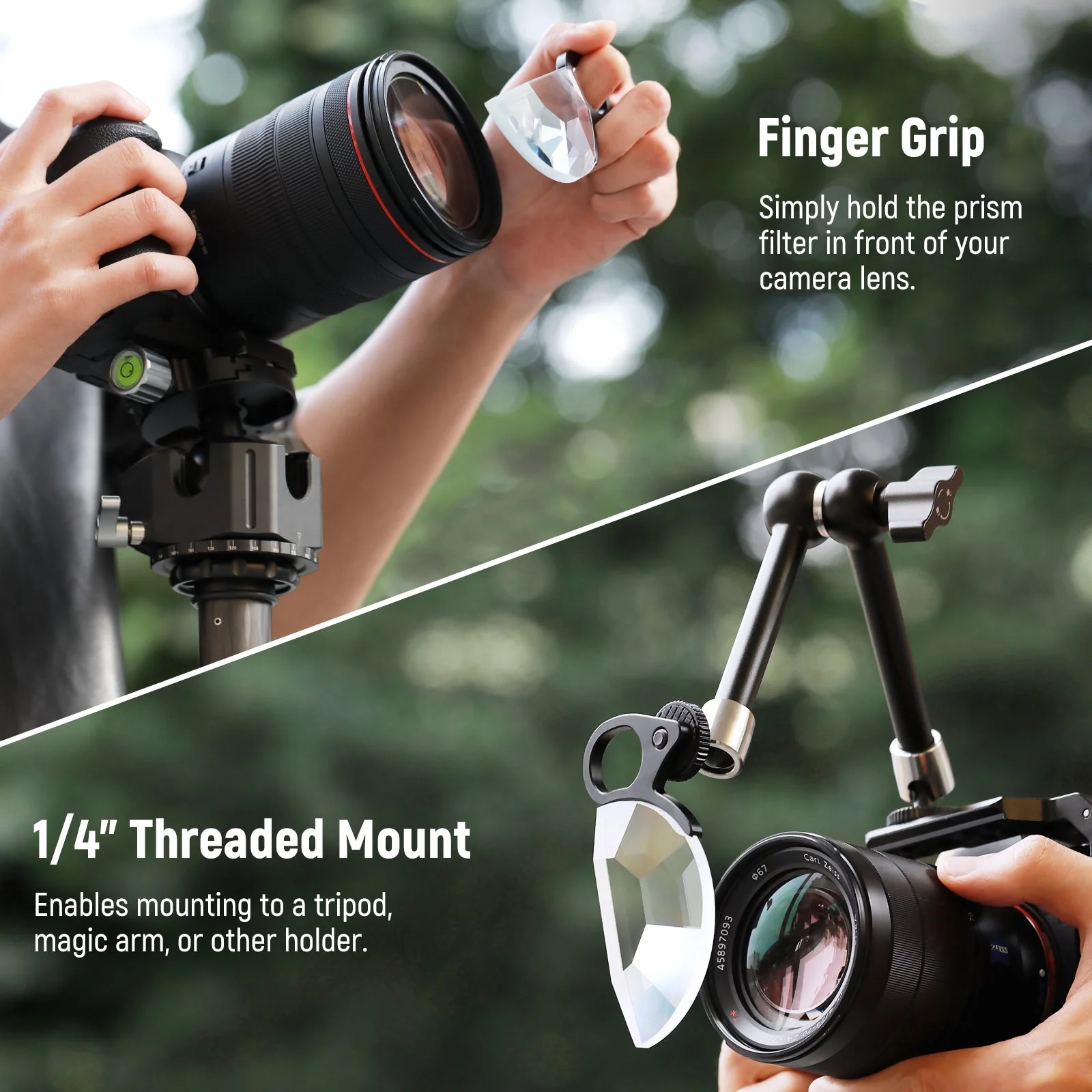 NEEWER 79mm Half Moon Kaleidoscope Prism Lens Filter - Image 5