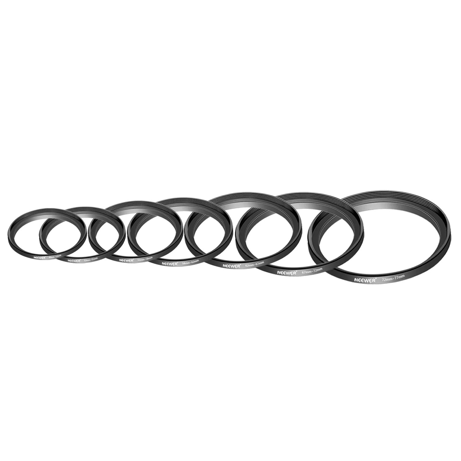 NEEWER 7pcs Step-up Lens Filter Adapter Rings Set - Image 6