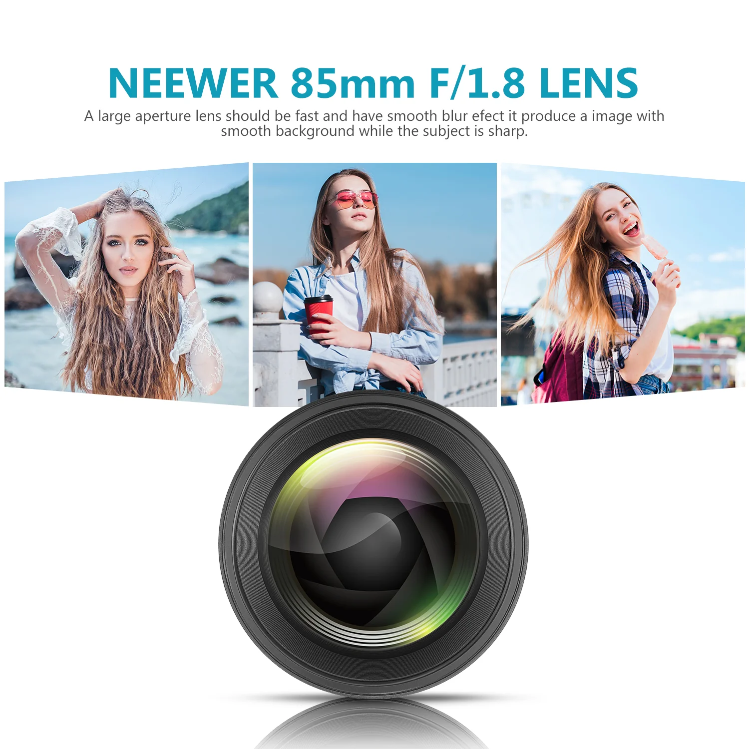 NEEWER 85mm f/1.8 Portrait Aspherical Telephoto Lens for Nikon - Image 2