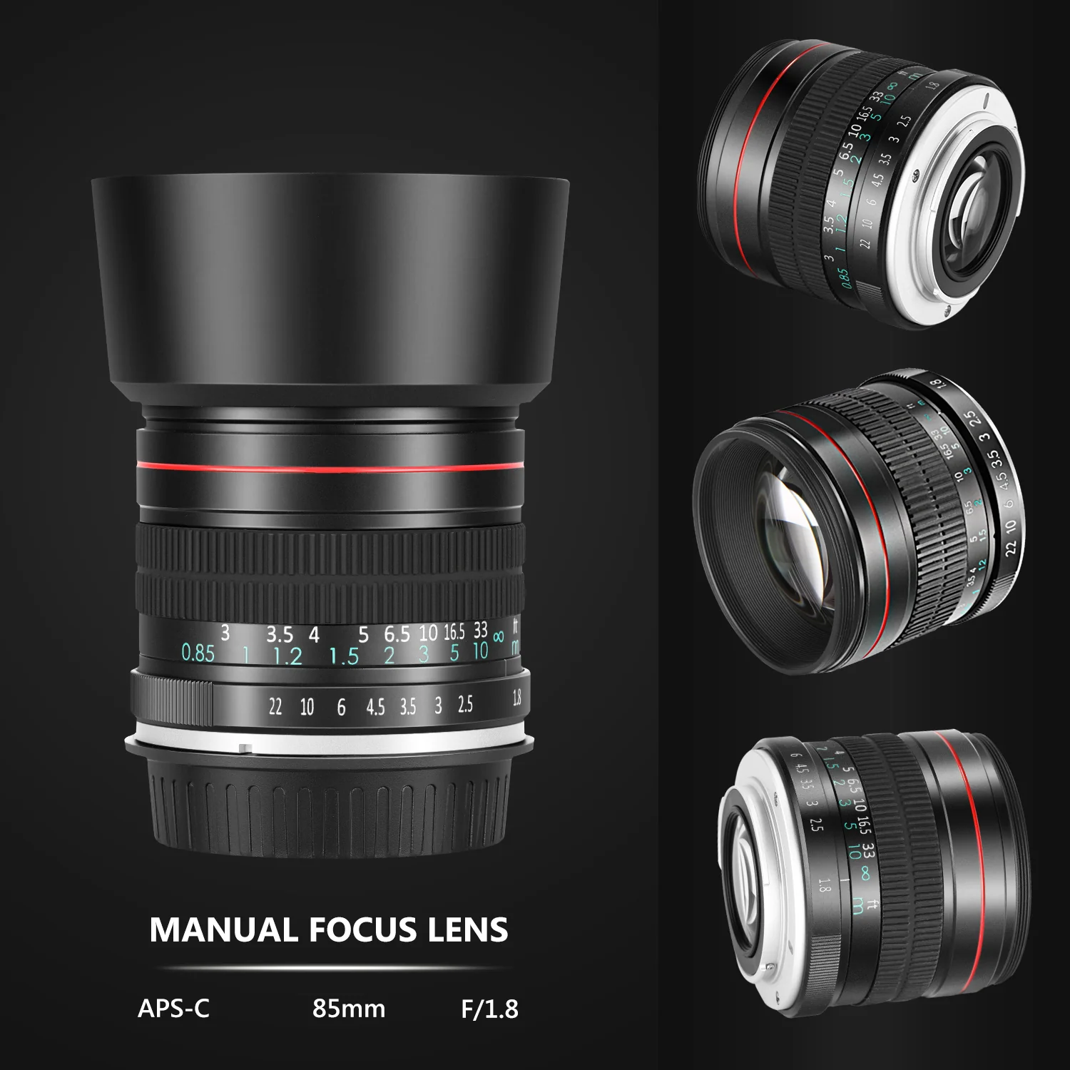 NEEWER 85mm f/1.8 Portrait Aspherical Telephoto Lens for Nikon - Image 3