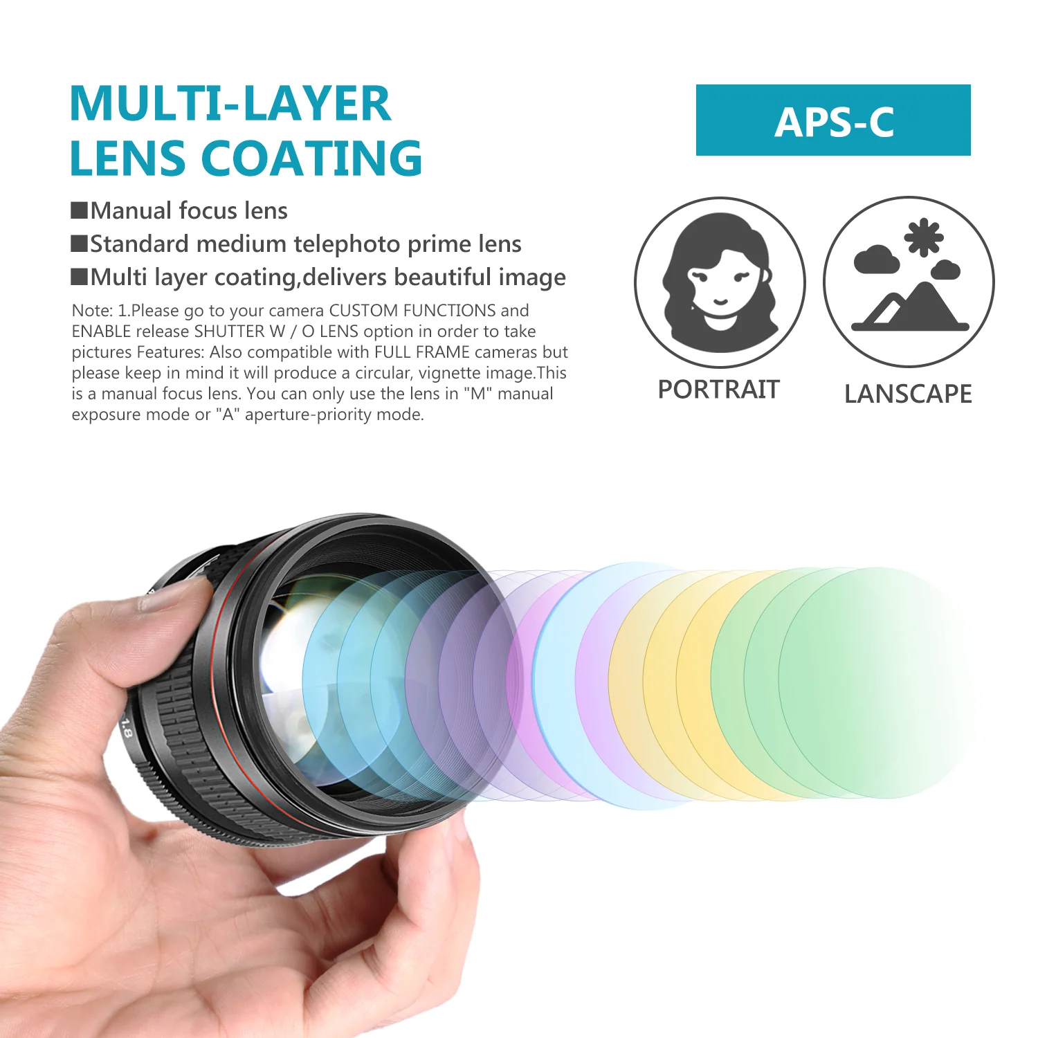 NEEWER 85mm f/1.8 Portrait Aspherical Telephoto Lens for Nikon - Image 5
