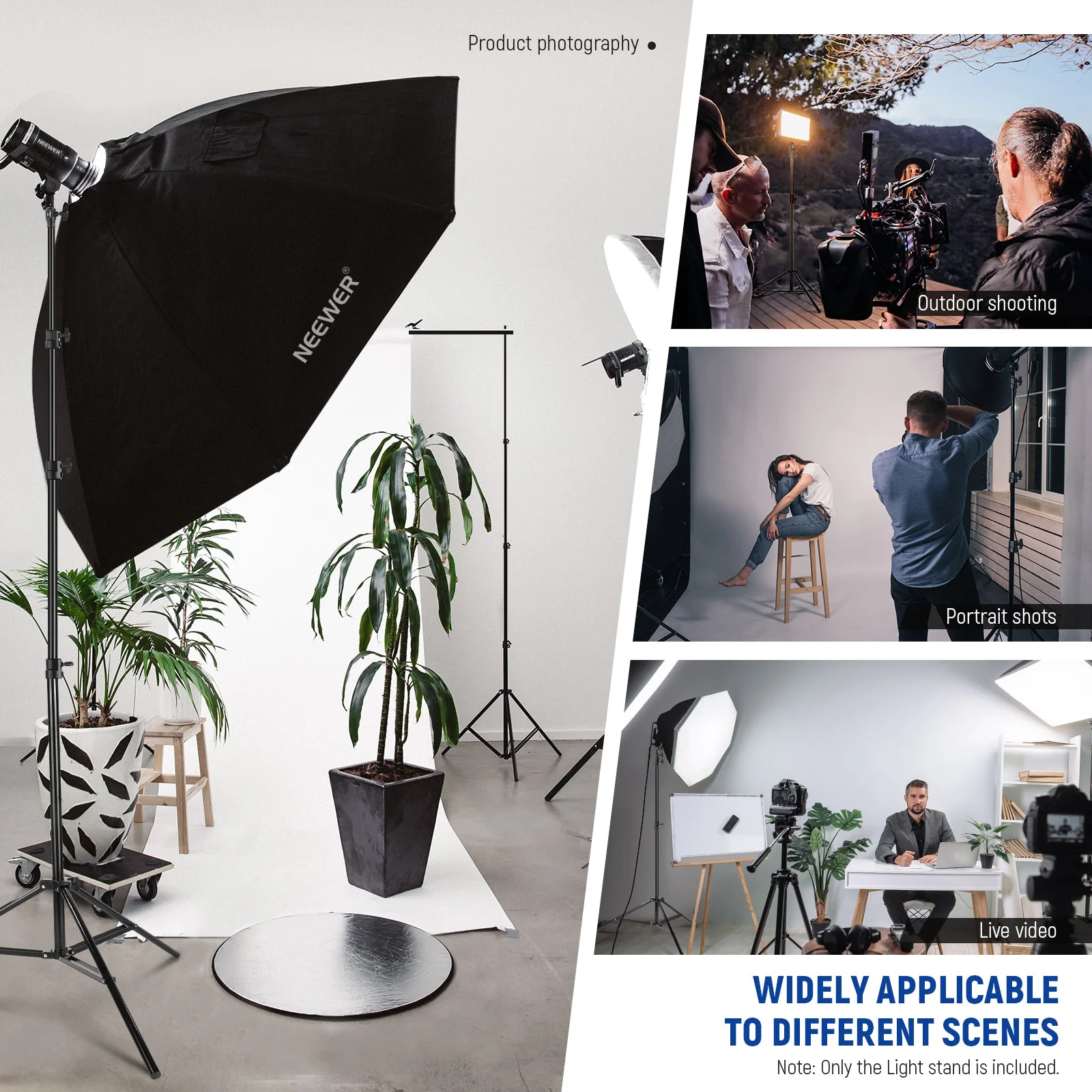 NEEWER 9.8ft/3m Heavy Duty Metal Air Cushioned Light Stand - Image 5