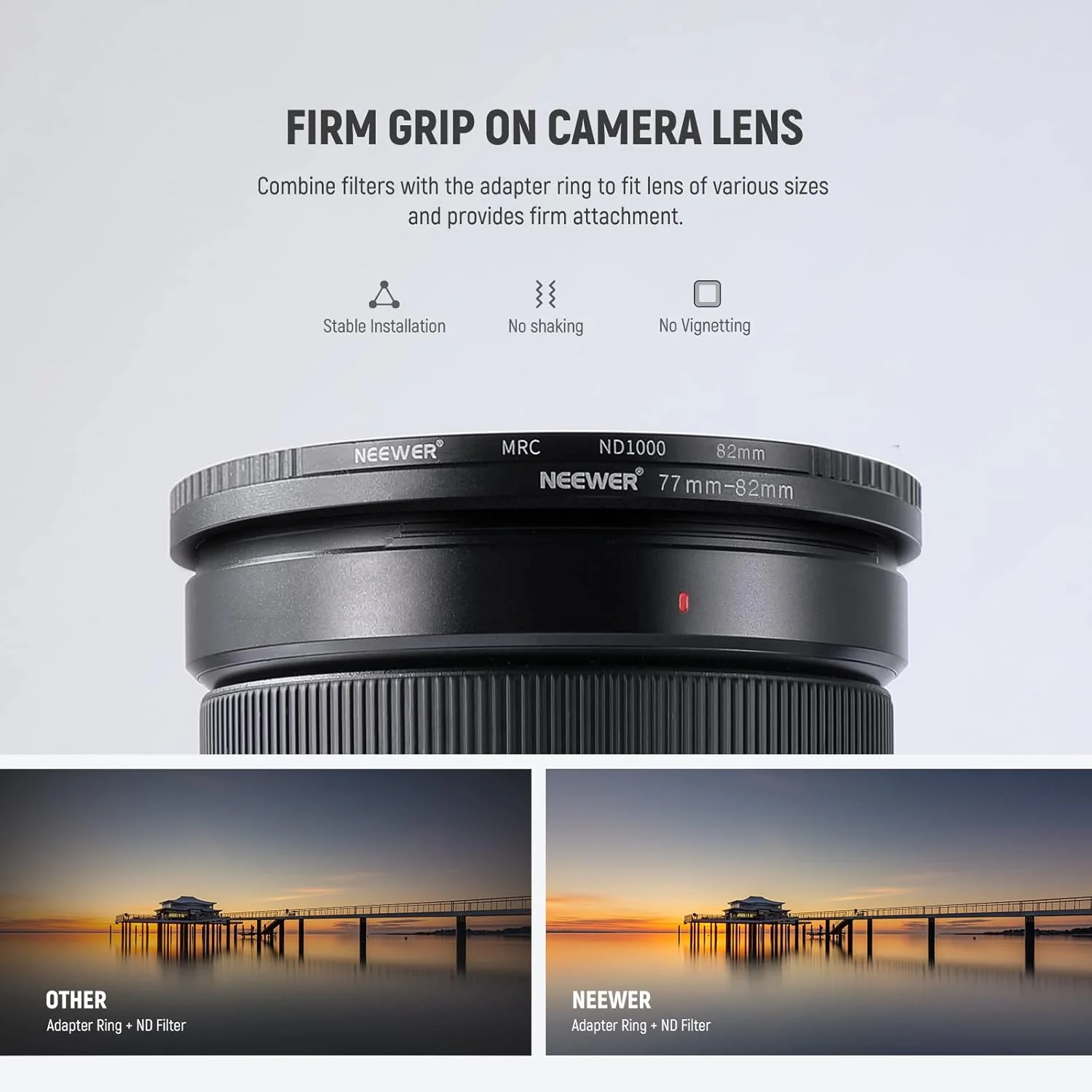 NEEWER 9 Pieces Step-up Lens Filter Adapter Rings Set - Image 5