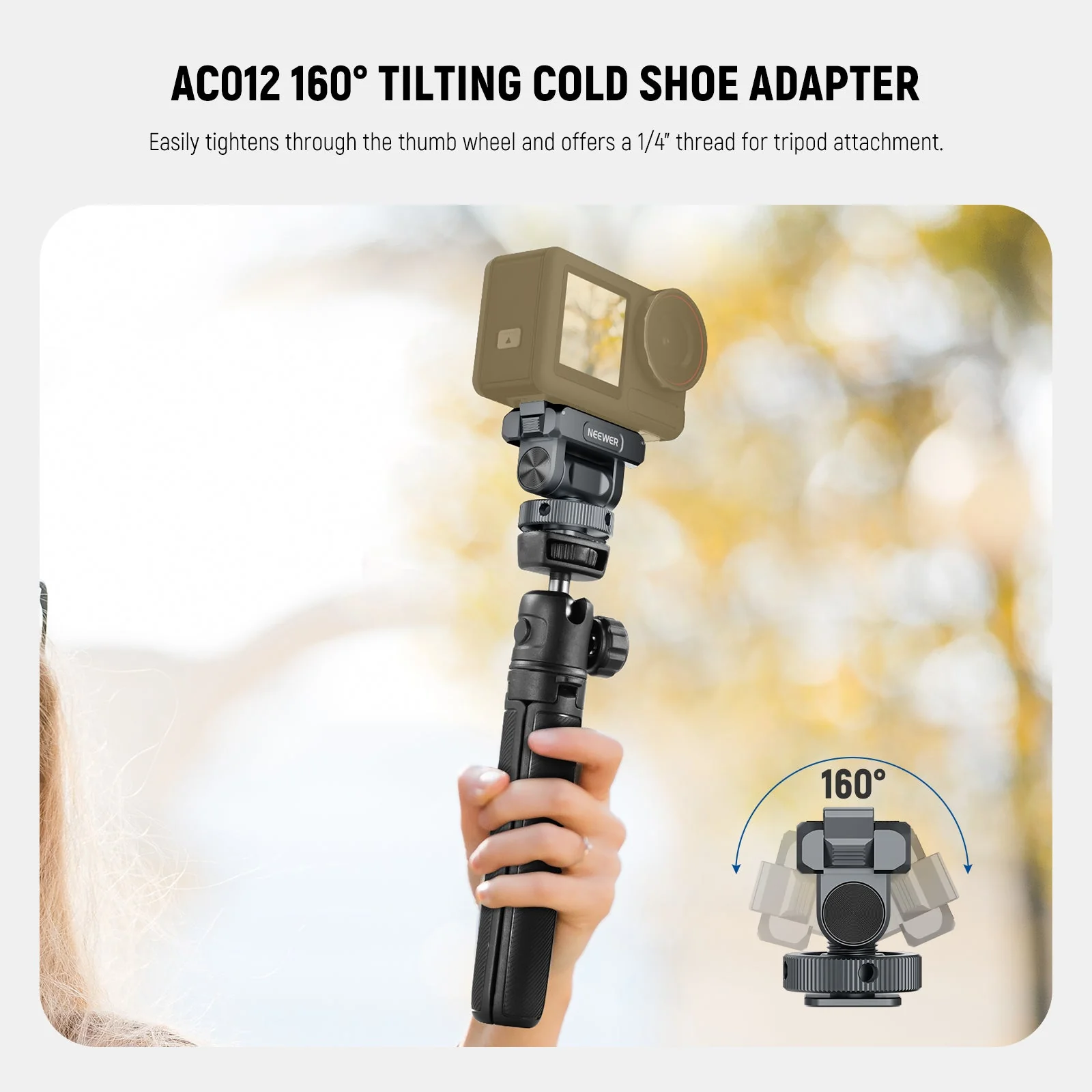 NEEWER AC011+AC012+ AC013 Action Camera Mount Kit For DJI Osmo Action 5 Pro/4/3 - Image 4