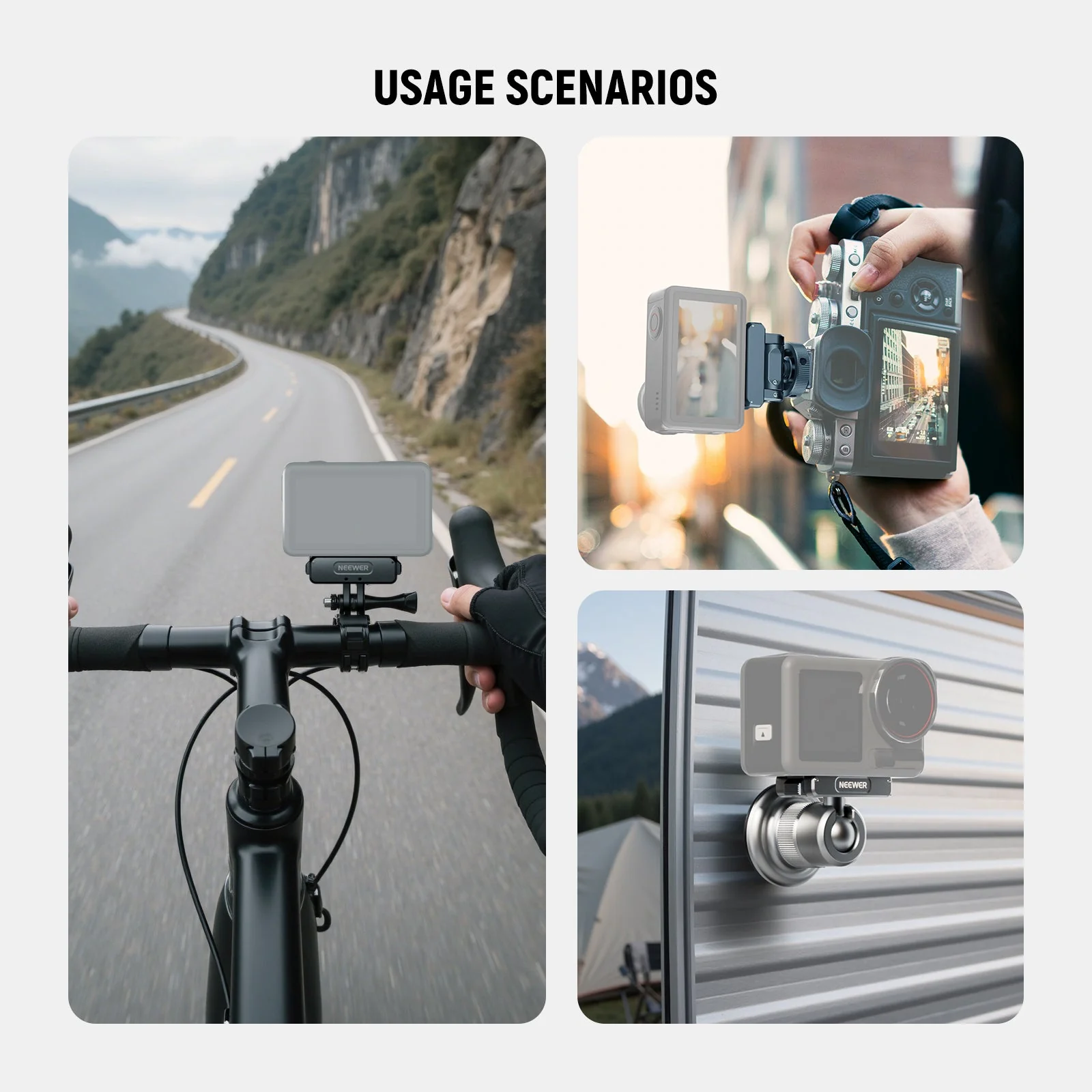 NEEWER AC011+AC012+ AC013 Action Camera Mount Kit For DJI Osmo Action 5 Pro/4/3 - Image 6